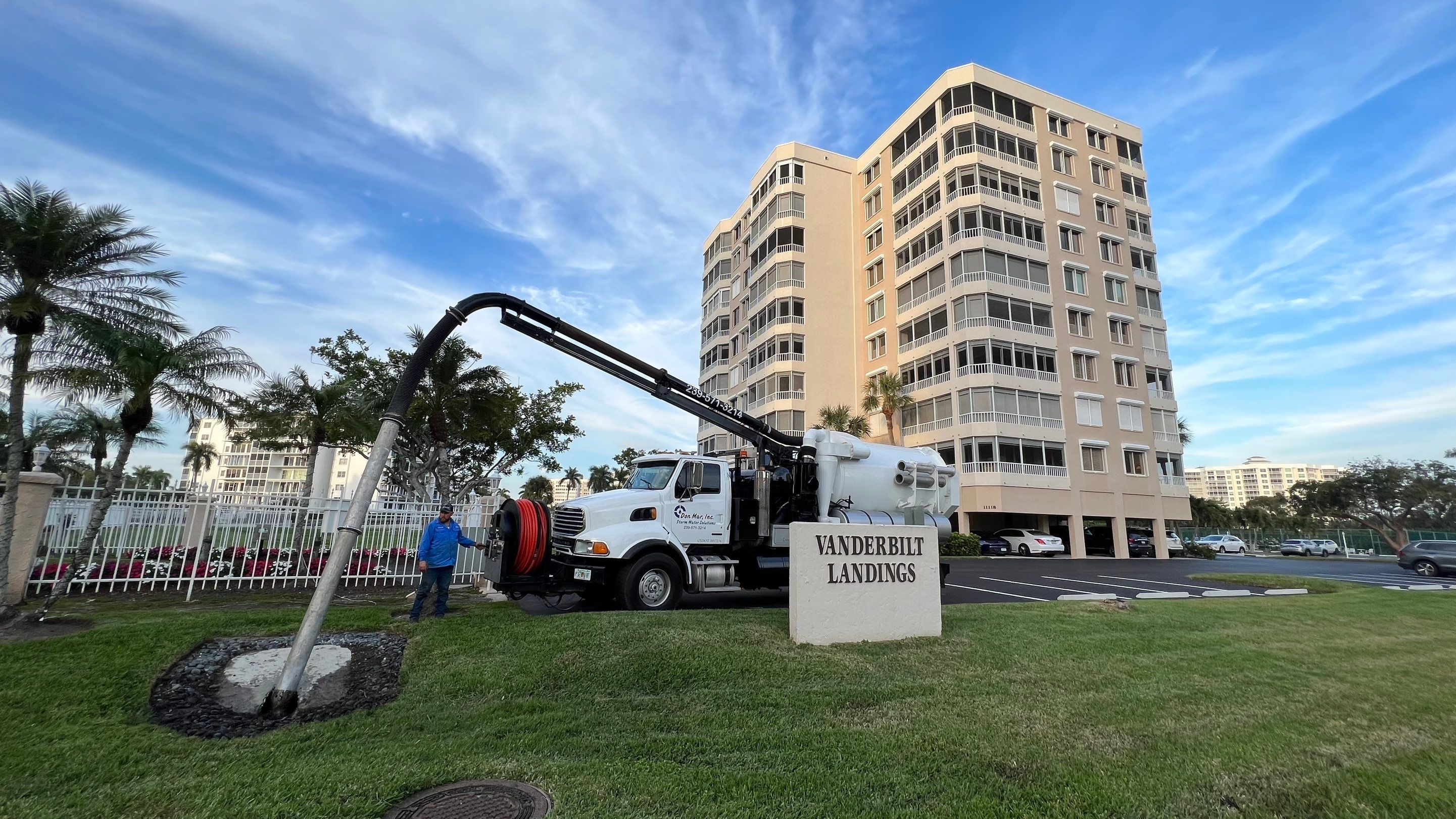 Condo Storm Water System Cleaning and Maintenance From Hurricane Ian by APS Power & Water