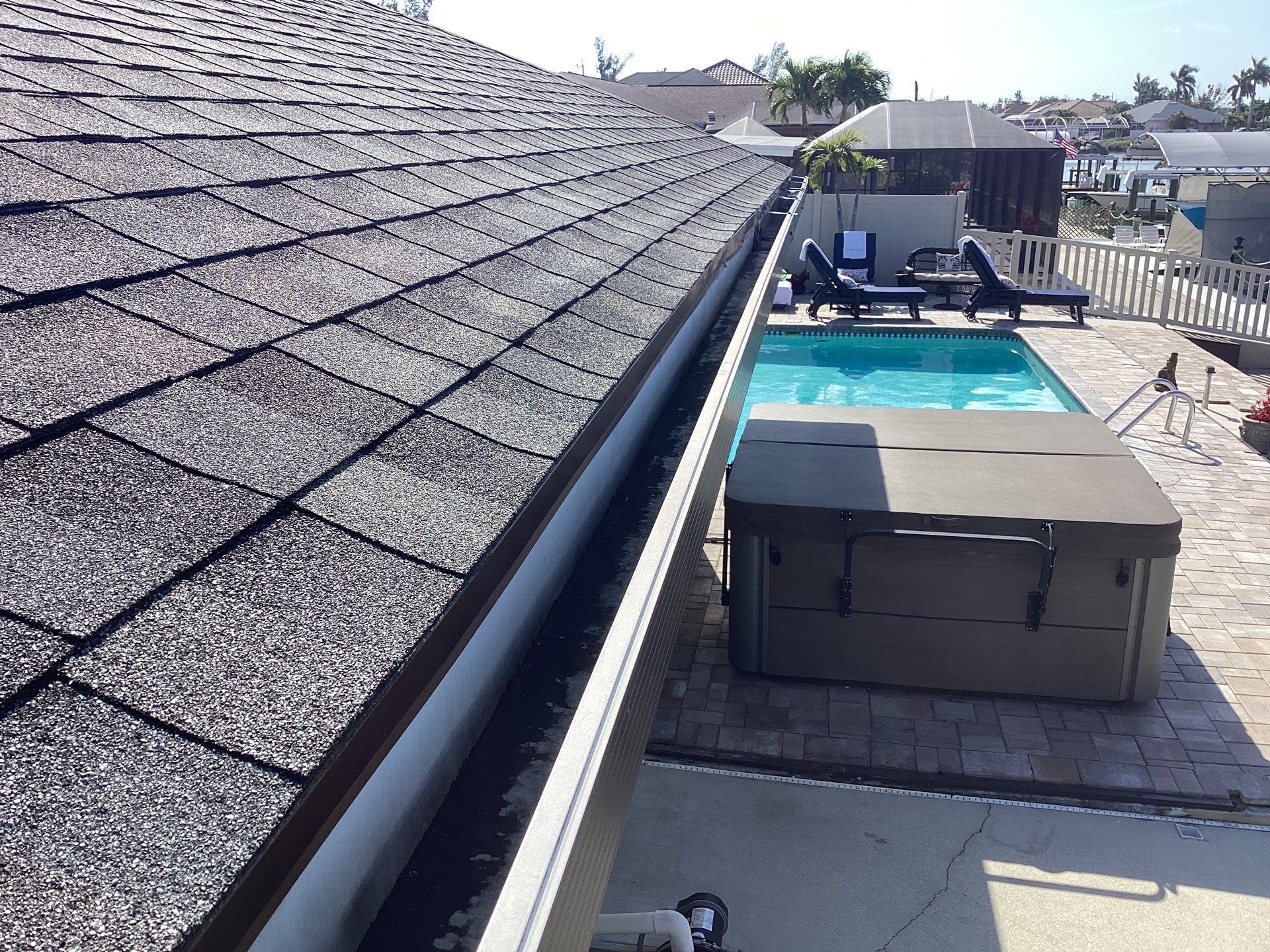 Musket Brown Gutter Installation and Soffit Fascia in Cape Coral FL by Gutter Professors