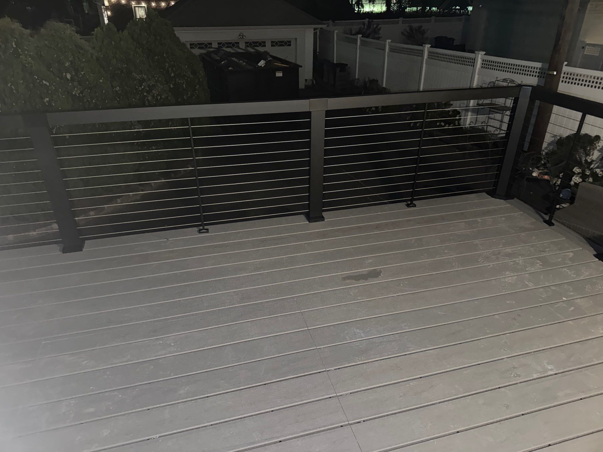new deck with cable rails in Montclair NJ by deck guardian
