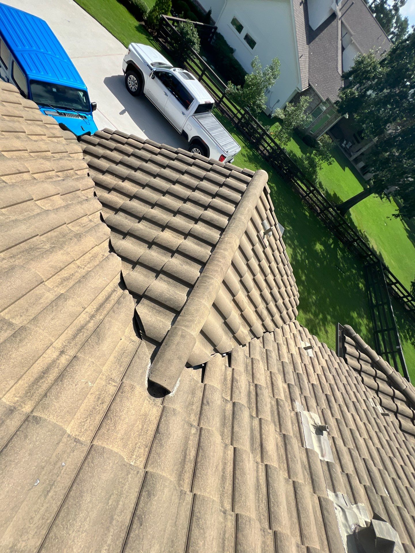 Residential Roofing Repair using tile by Roof Repair Company