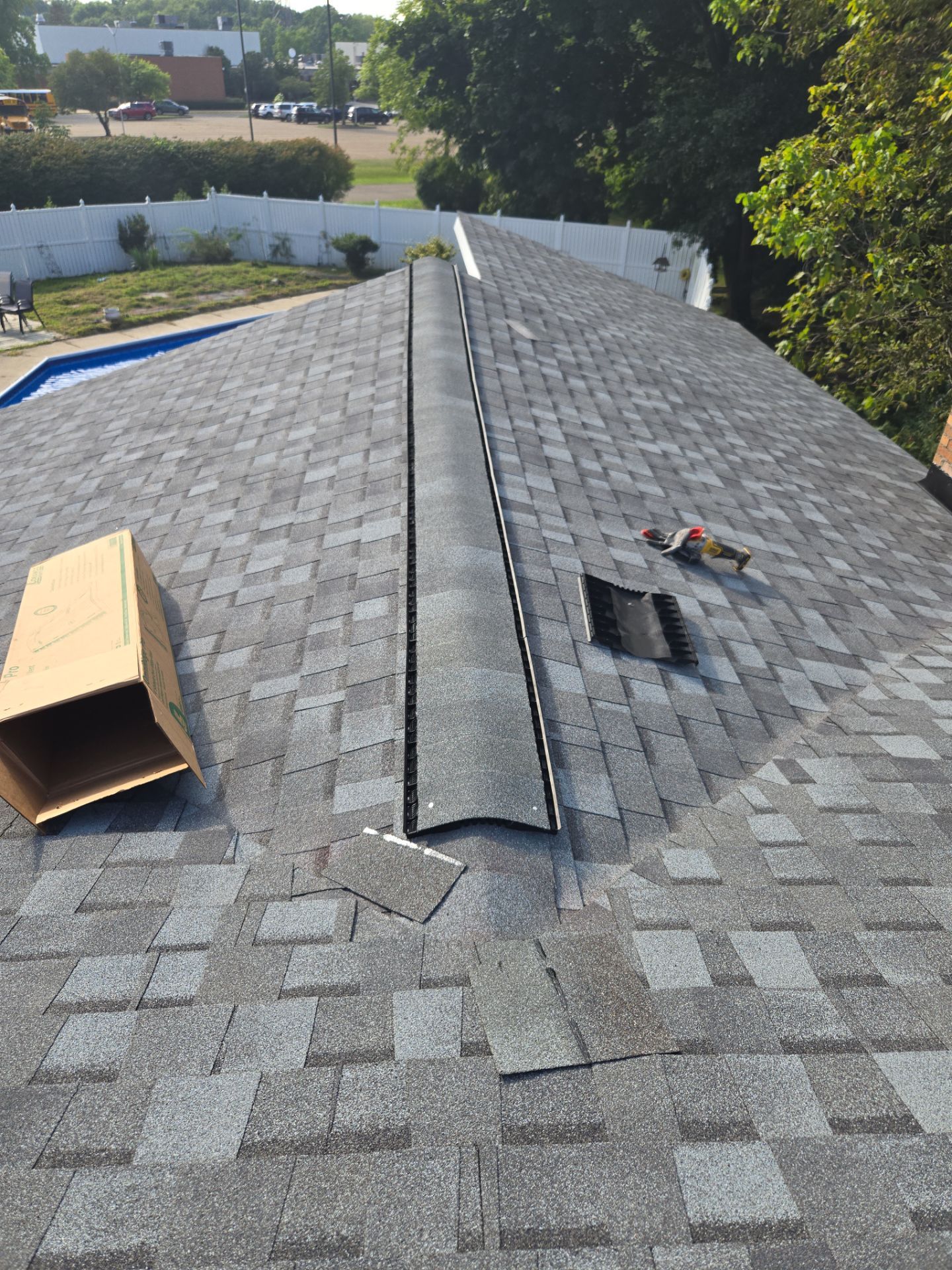 Atlas Pinnacle, Color, Coastal Granite, Drip Edge, Color, Black by Eagle Eye Roofing
