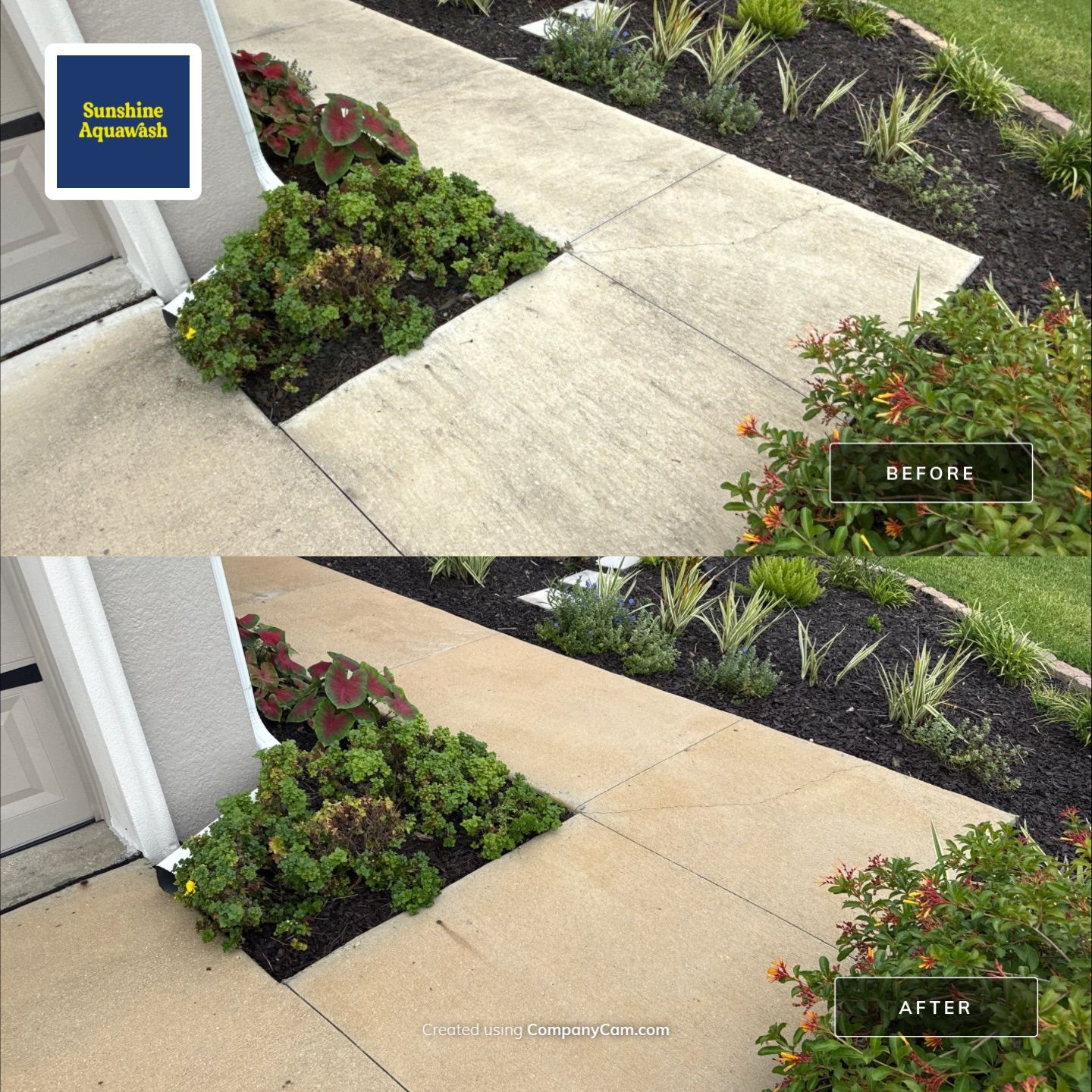 Sidewalk & Driveway Cleaning in Parrish FL by Sunshine AquaWash