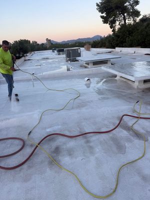 Tucson Residential Low Slope Roof Restoration and Solar Installation by West Coast Roofing AZ