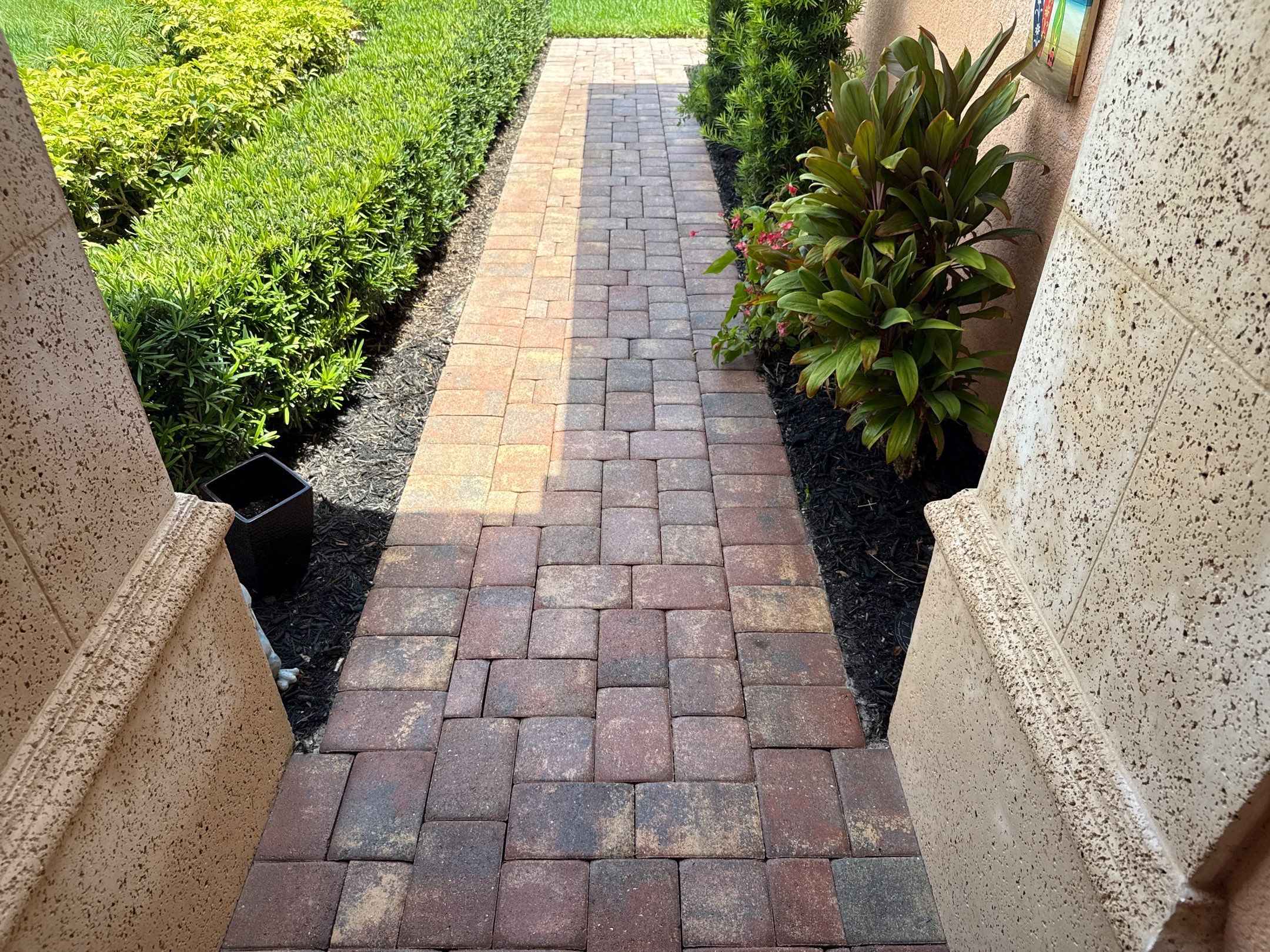 Paver Driveway, Sidewalk & Curbing Cleaning — Bougainvillea Place, Ellenton, FL by Sunshine AquaWash