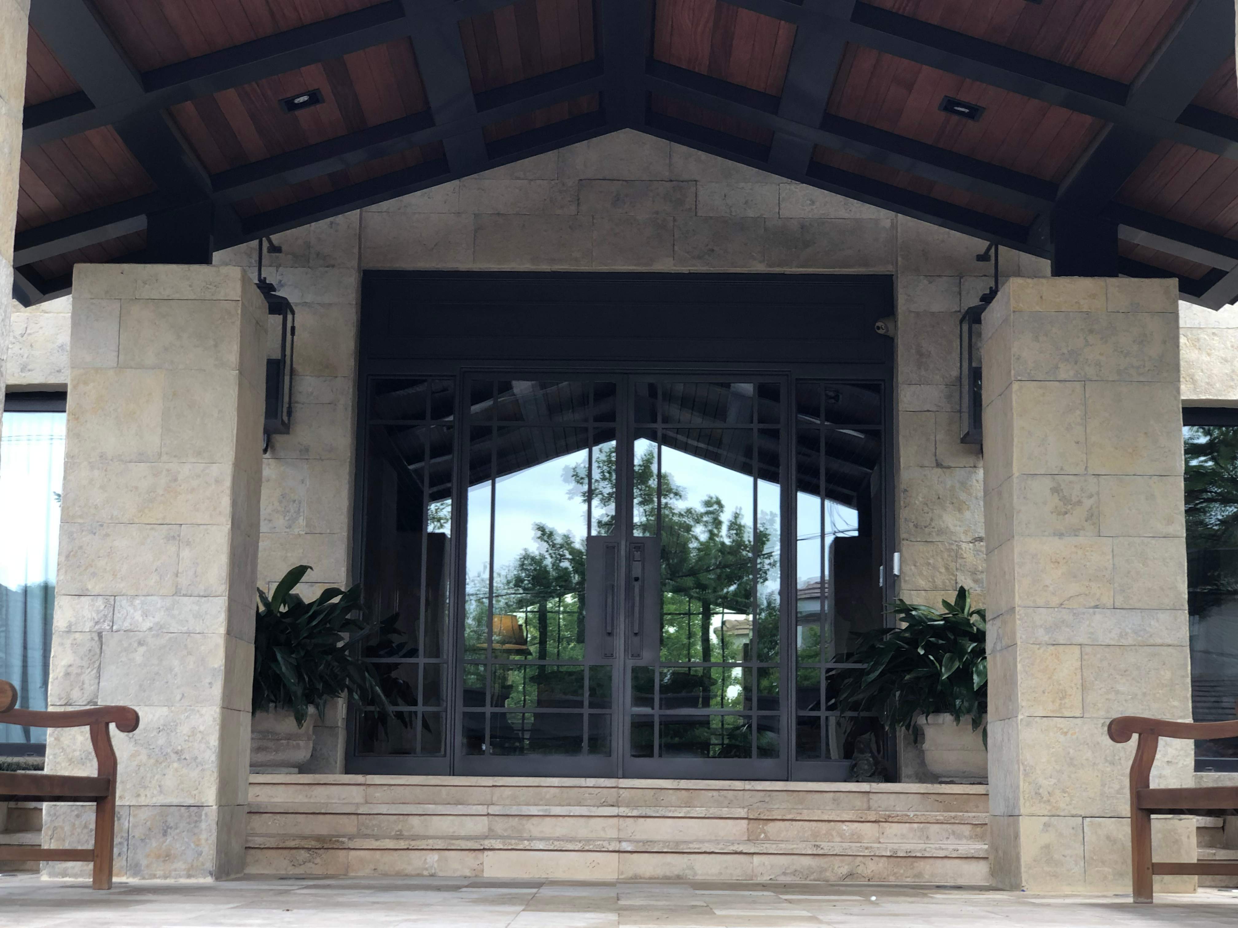 Custom Stone Entryway and Secure Perimeter Gate Installation in Monterrey by Solara Custom Living
