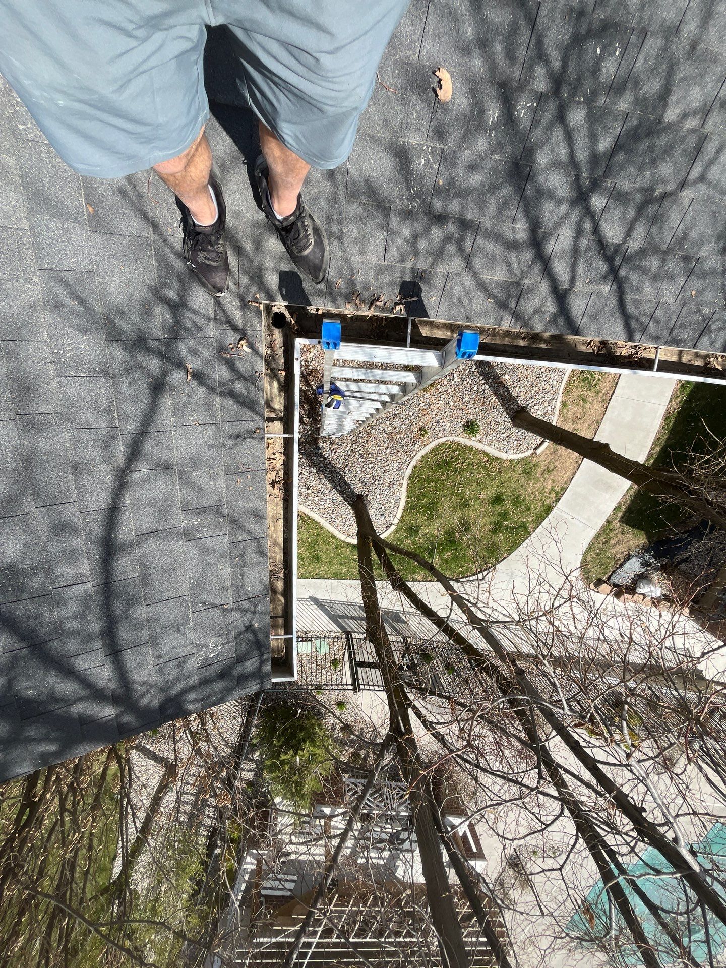 HOA gutter cleaning in Logan, UT after photo showing full gutters.