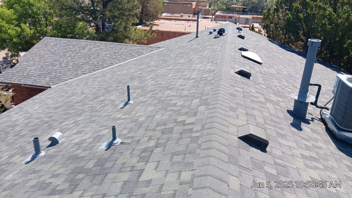 Owens Corning Estate Grey Duration shingle replacement in Albuquerque's Northeast Heights by Doyle Roof Masters Inc