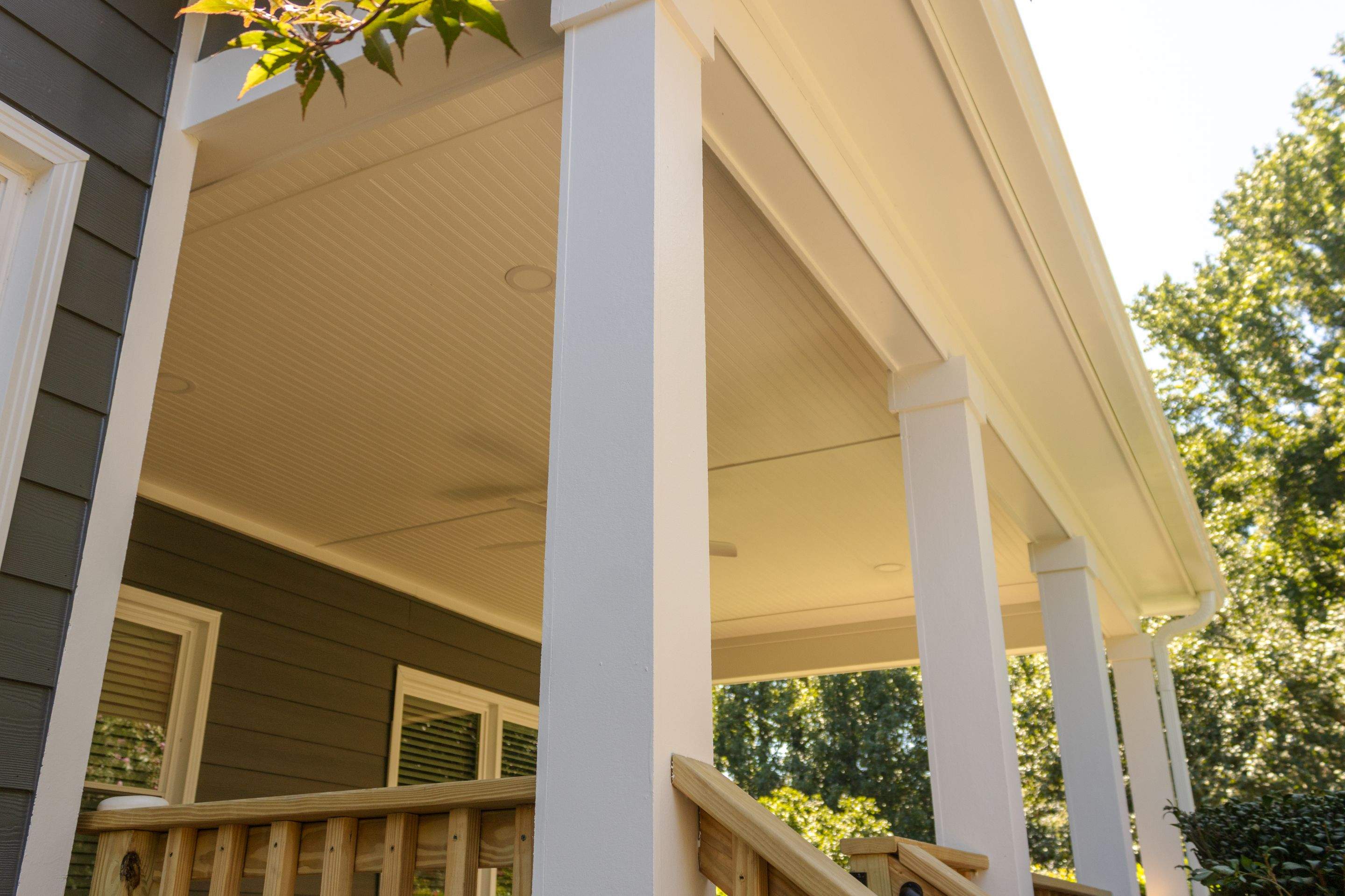 Roswell, GA Wood Deck and Covered Porch Build  by Nelson Exteriors 