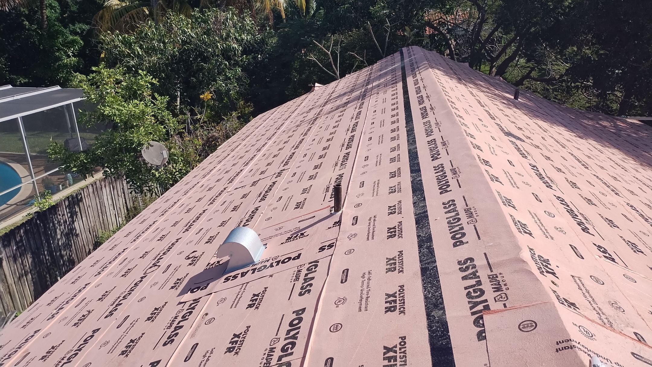 Residential Roofing Installation using 1" Nail strip metal roof by BLUES BROTHERS ROOFING