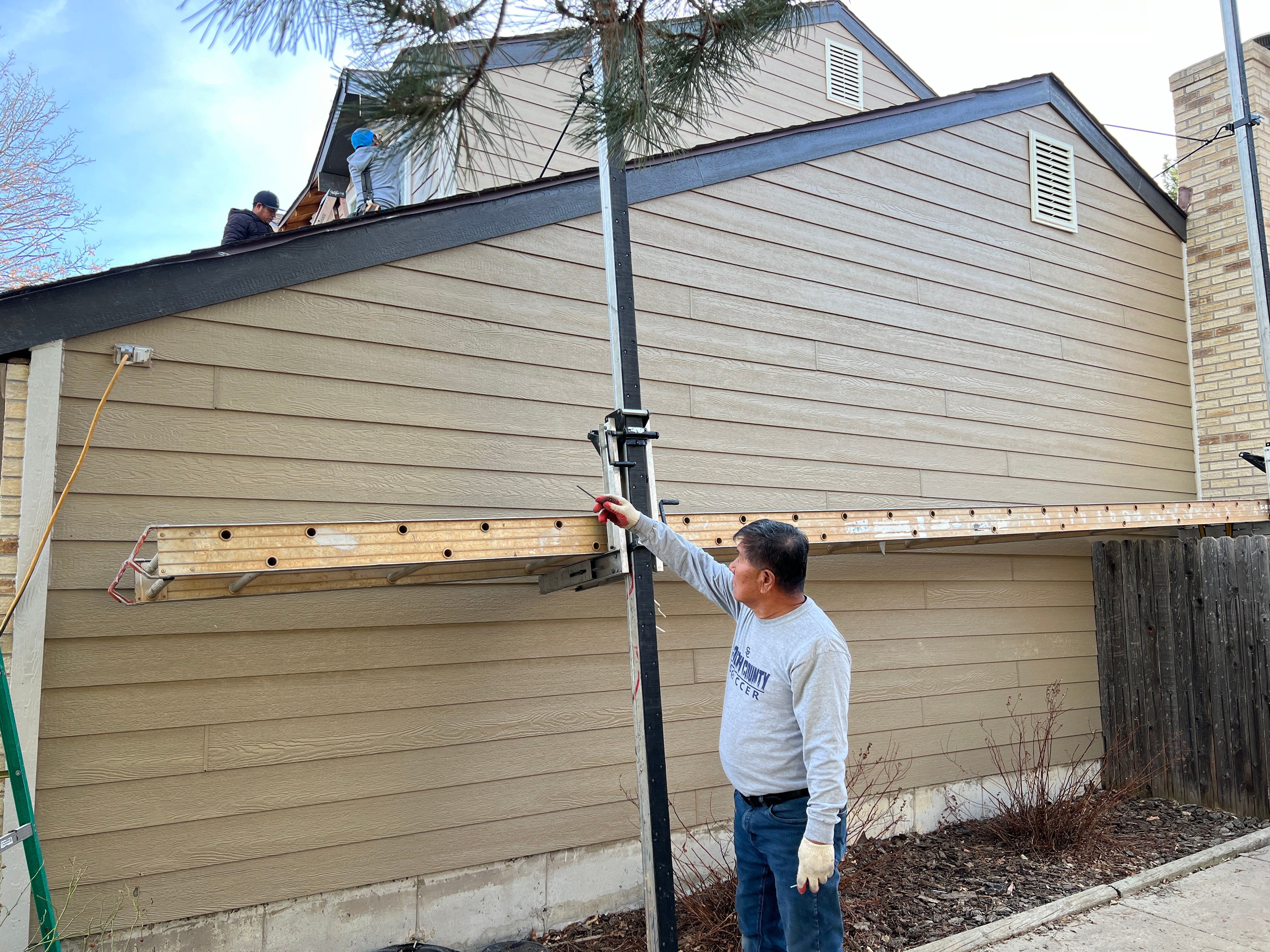 Siding Installation using LP Smartside Diamond Kote by United Windows and Siding LLC