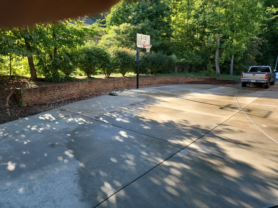 concrete Clean using cleaner by G&H Home Tech Pros LLC