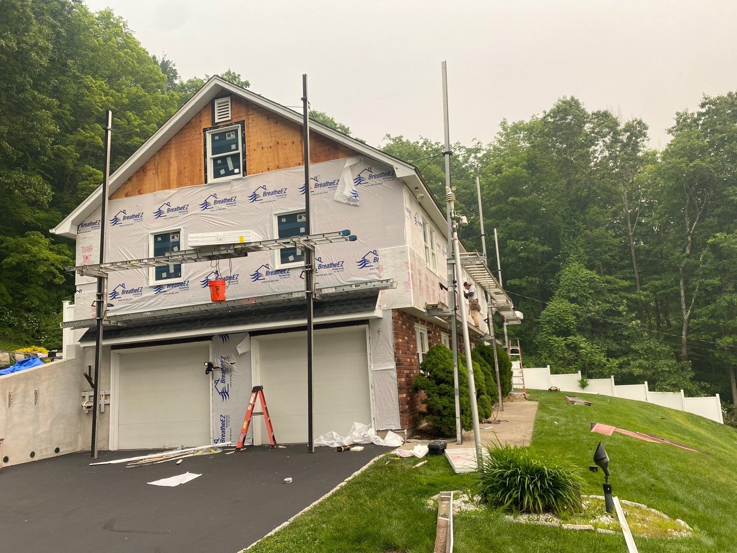 Siding Installation using Certainteed Monogram Smokey Gray by A Plus Exterior