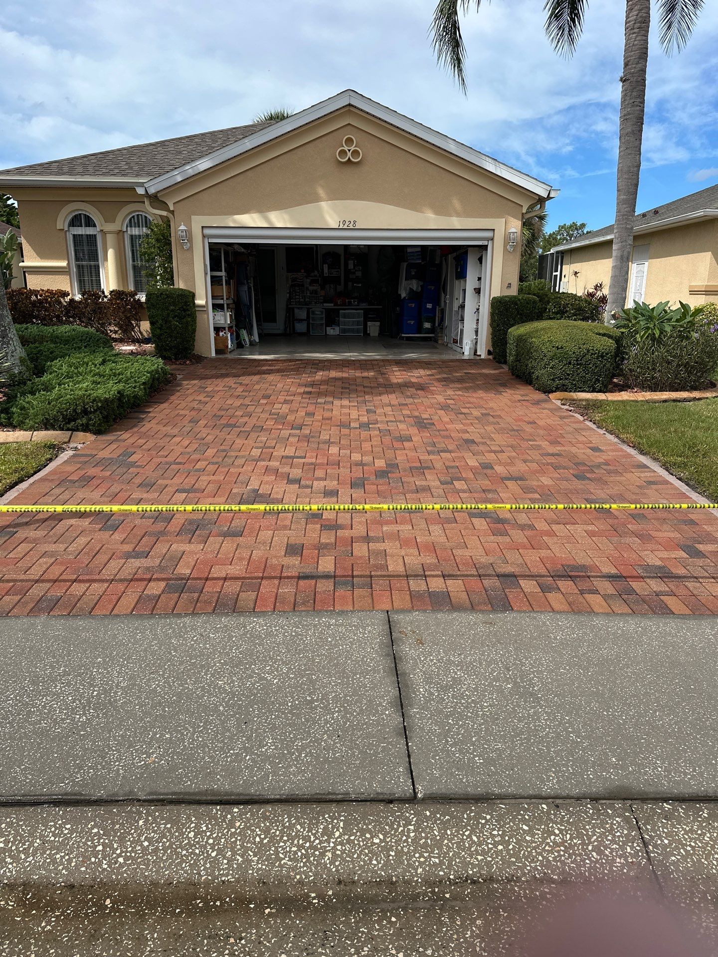Restoring Multi-Tone Paver Driveway and Walkways in Sun City Center by Supreme Paver Experts