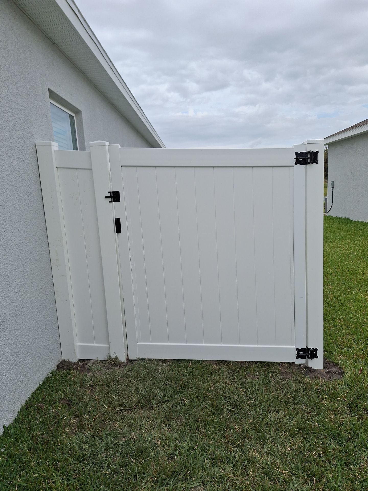 Vinyl Fence Installation using Vinyl Fence and Black 3 Rail Aluminum Fence  by Asap fence and gates, LLC