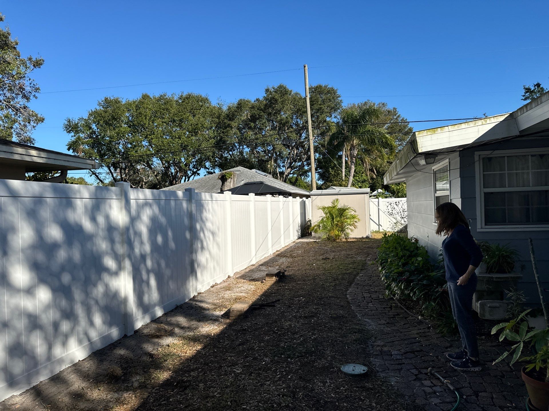 Vinyl Fence Installation using 6Ft White Vinyl Fence with a 4Ft White Picket Fence by Asap fence and gates, LLC