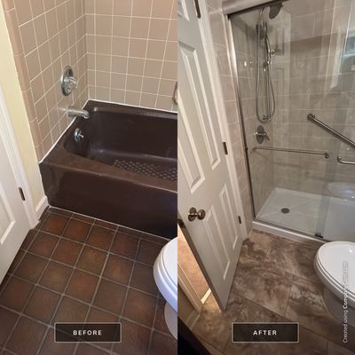 Tub to Shower w/ Repair