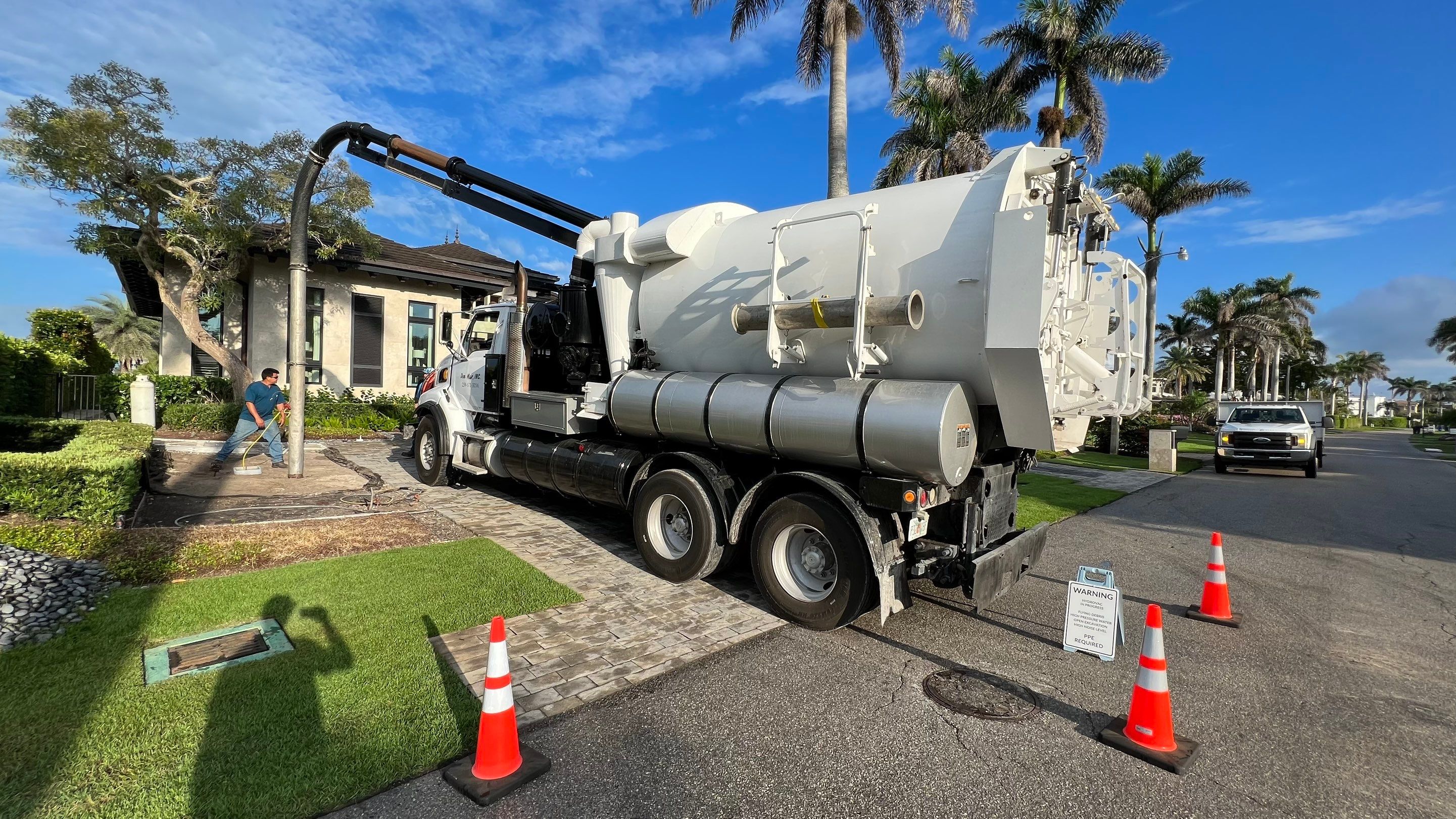 Residential Propane Tank Hydro Excavating by APS Power & Water