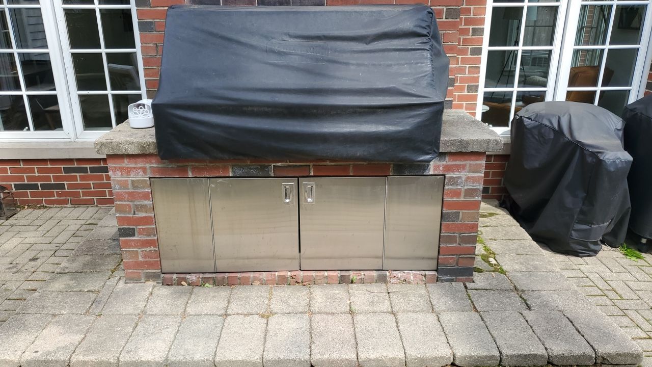 Brick patio repair, clean sand and seal by Northern Power Washing LLC.