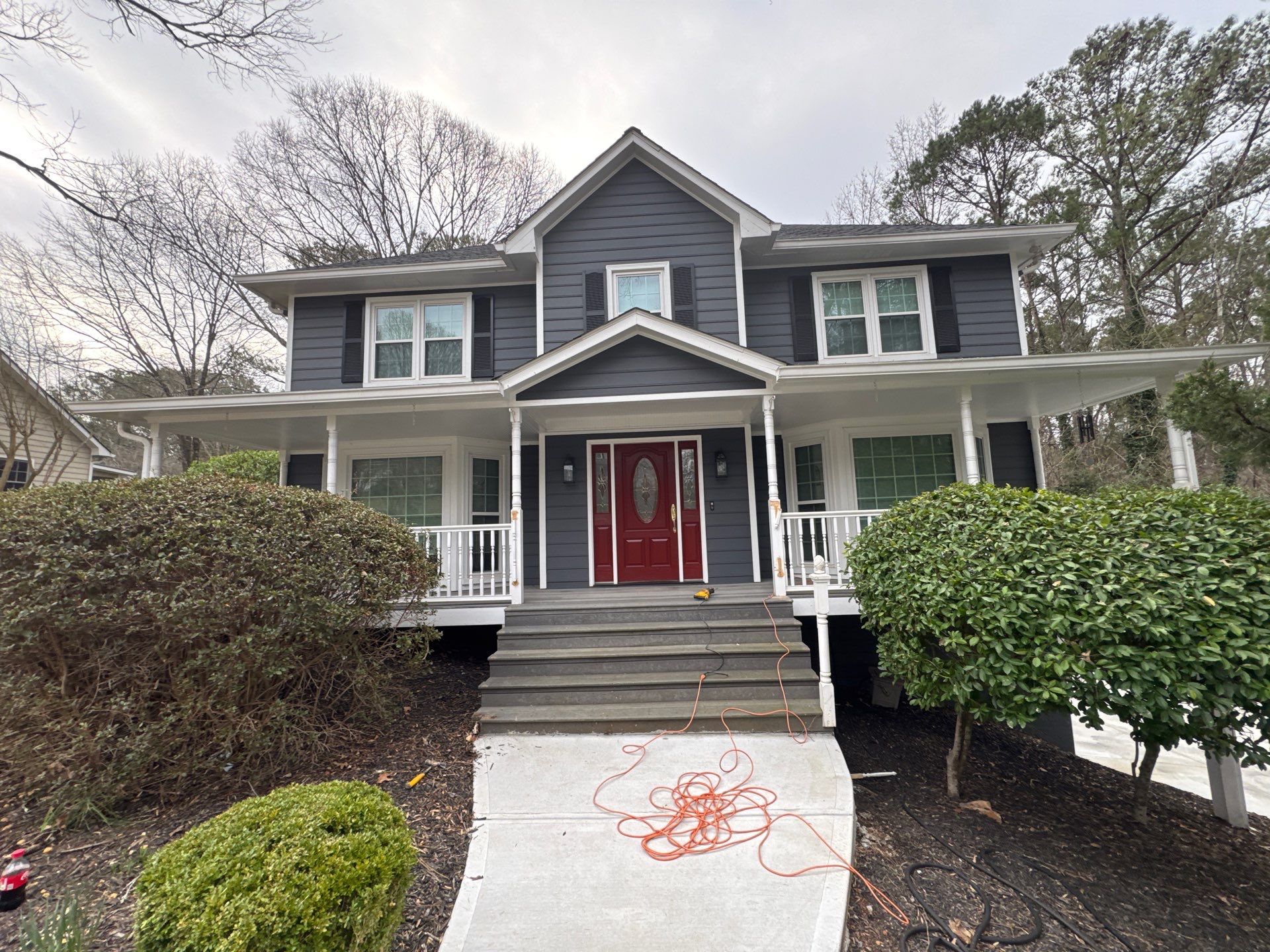 Front porch renovation by Swift Home Renovations