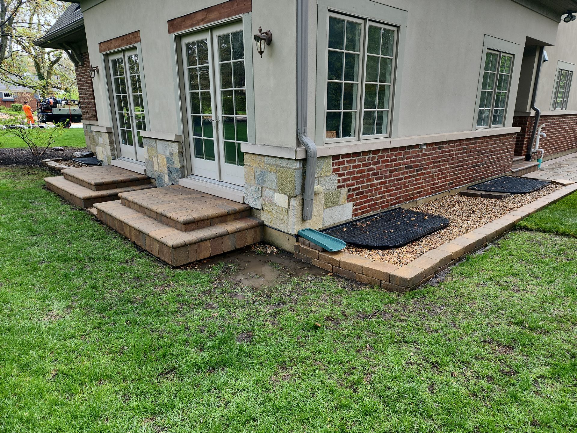 bluestone using Algaecide, soft wash soap by Northern Power Washing LLC.