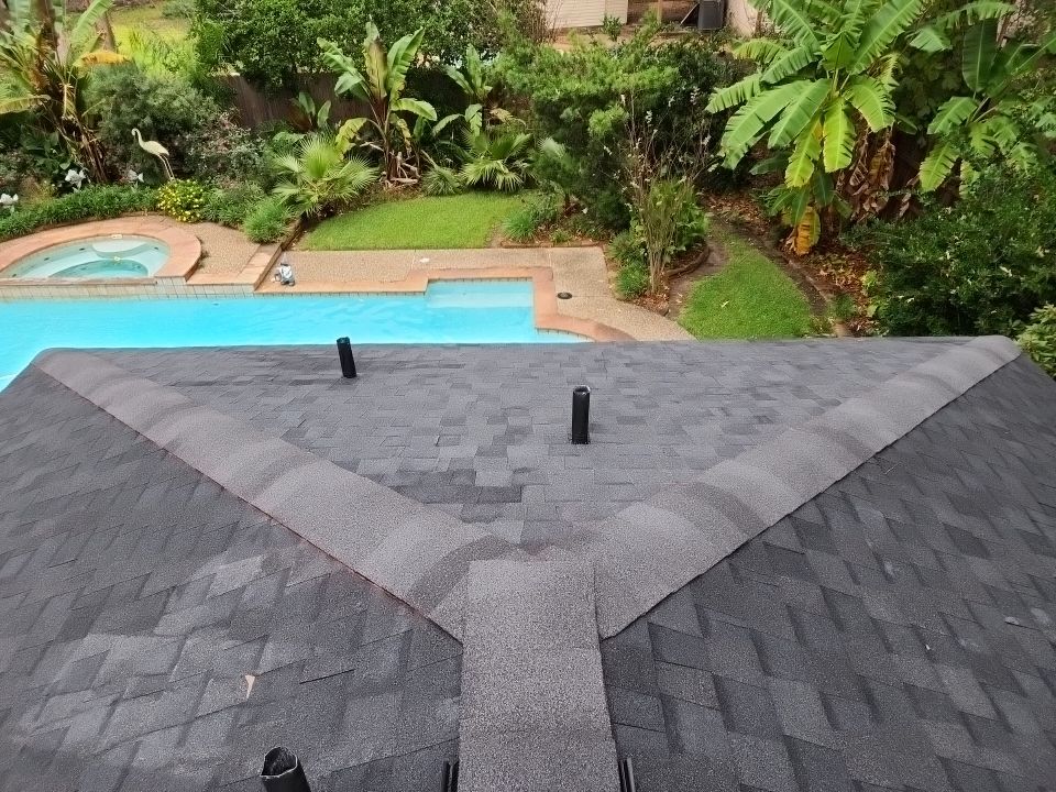 Residential Roofing Installation using Certainteed Landmark Moire Black by Galvan Roofing and Construction