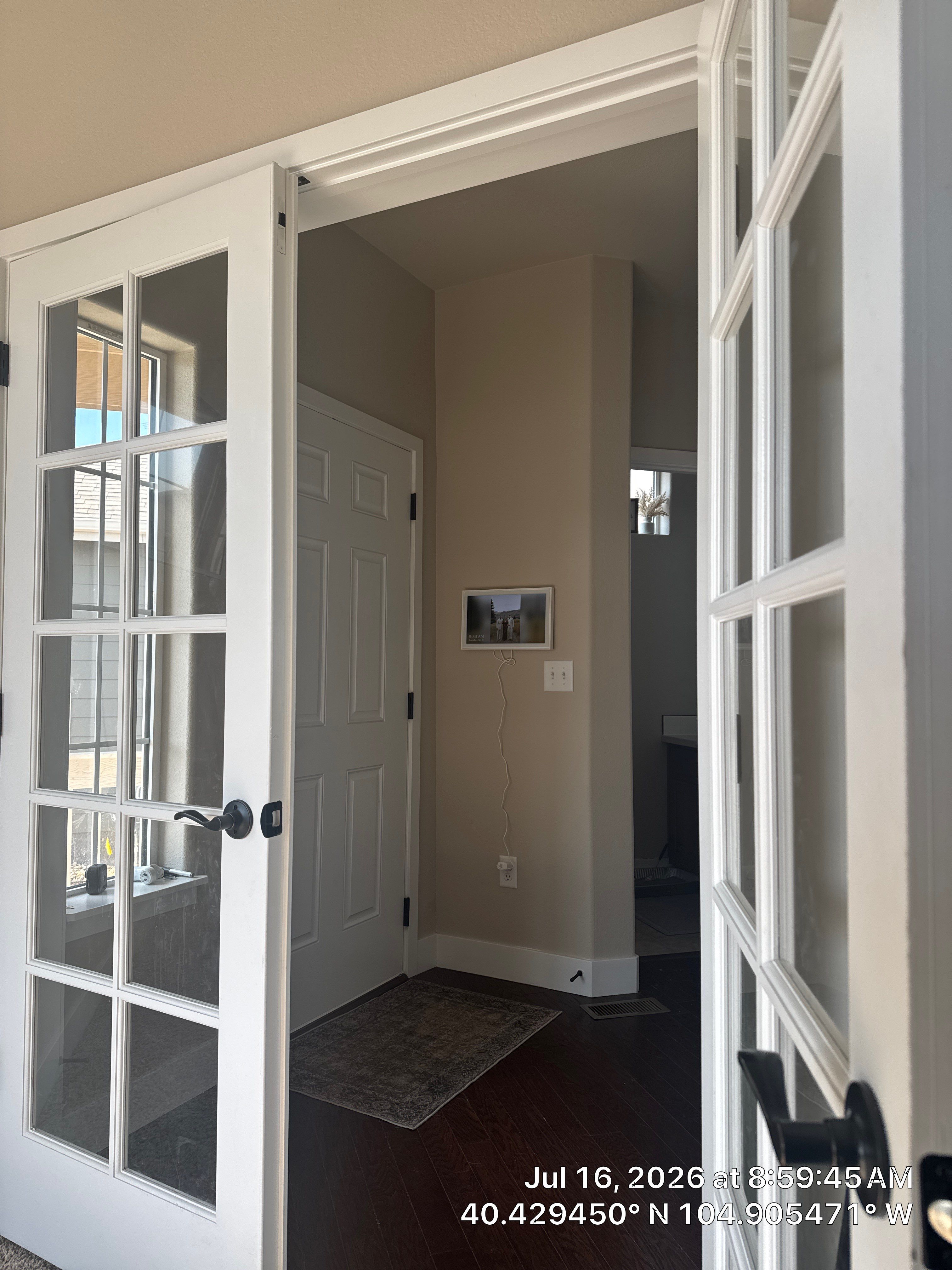 Home Office Renovation with French Doors and Custom Lighting by CompanyCam Sales Demo