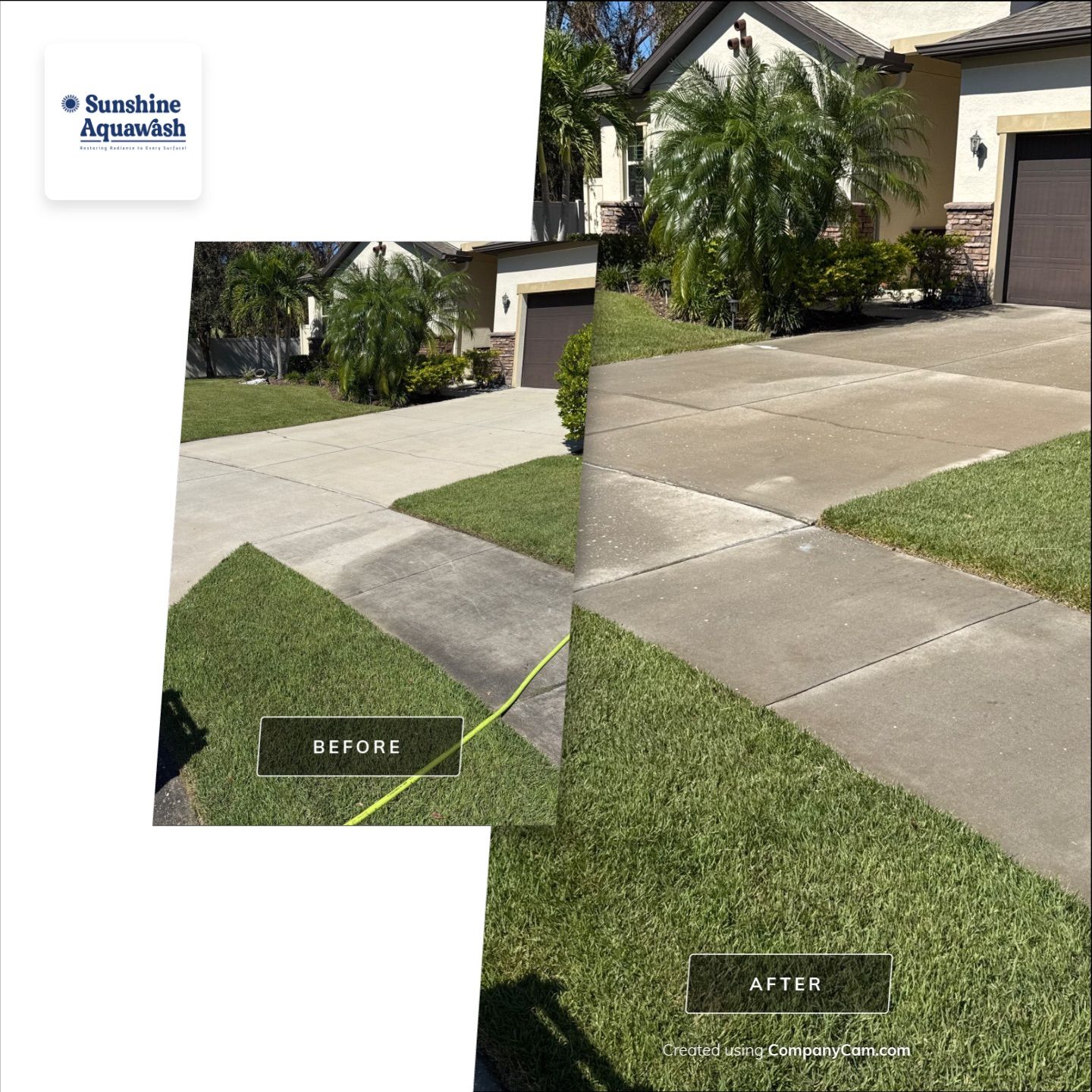 Concrete Driveway, Sidewalk, and Entryway Cleaning in Raven Crest, Bradenton, FL by Sunshine AquaWash