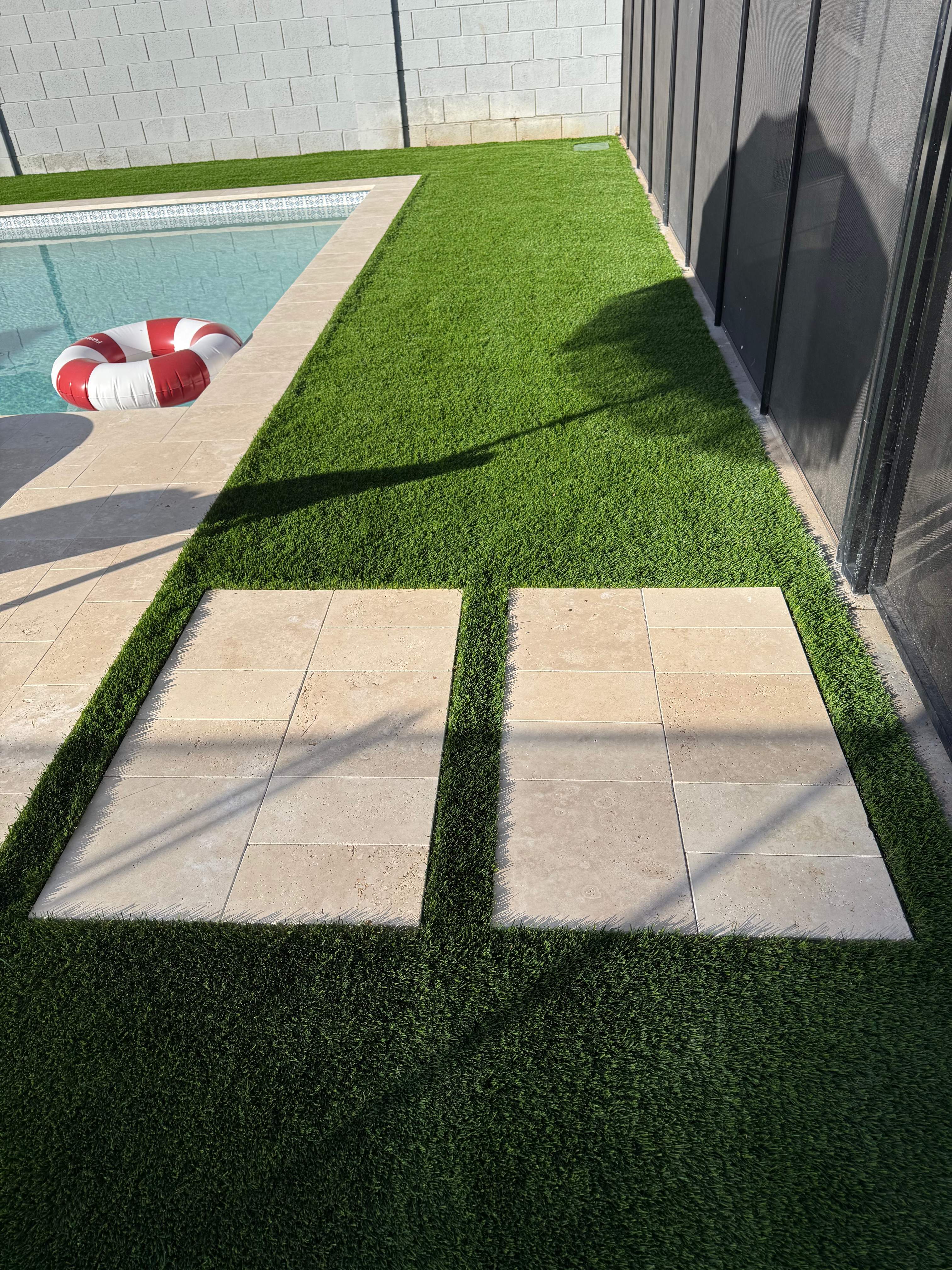 Pool build with baja step and pebble finish by Modern Pools