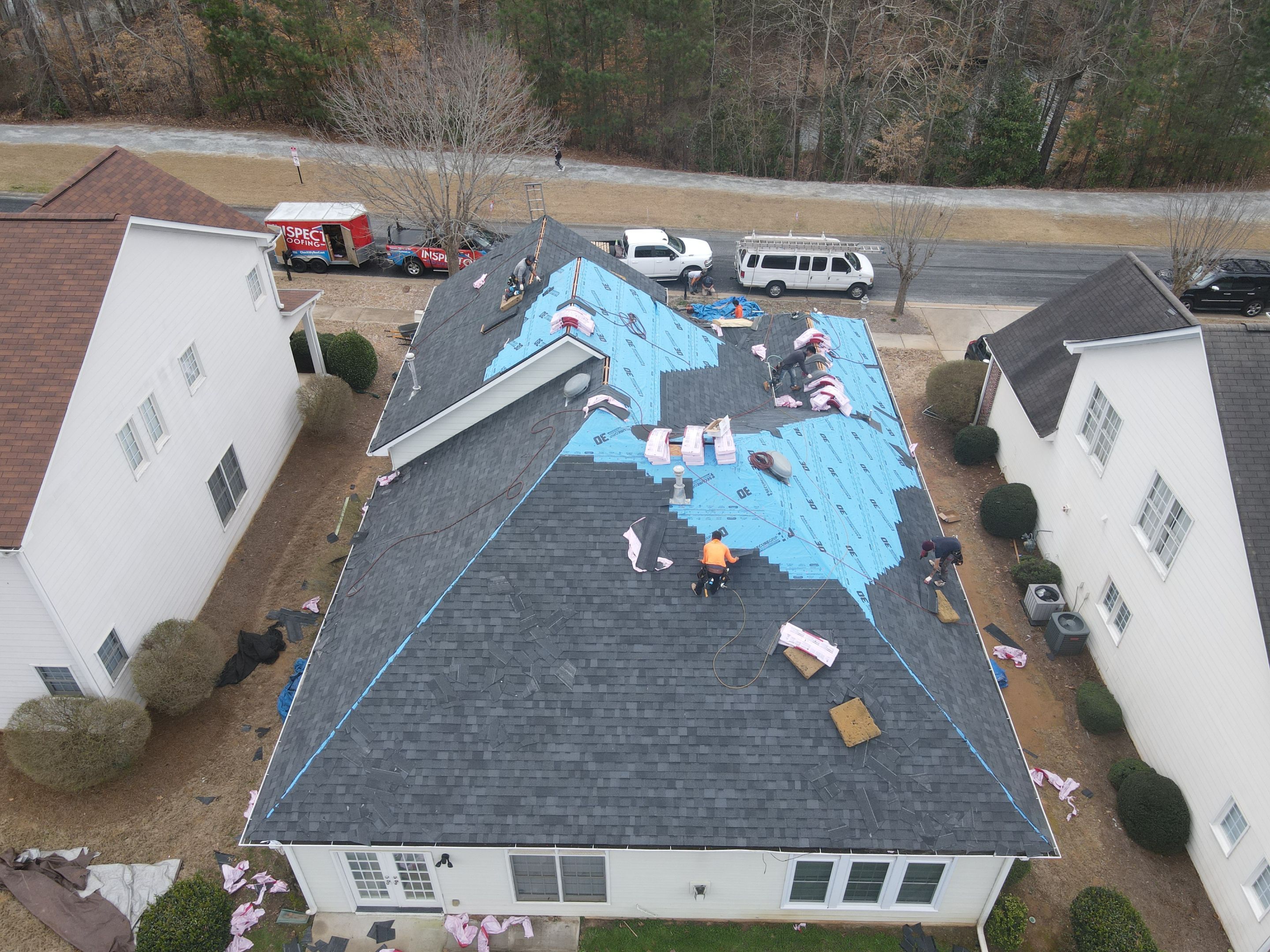 Residential Roofing Installation using Owens Corning by Inspector Roofing and Restoration