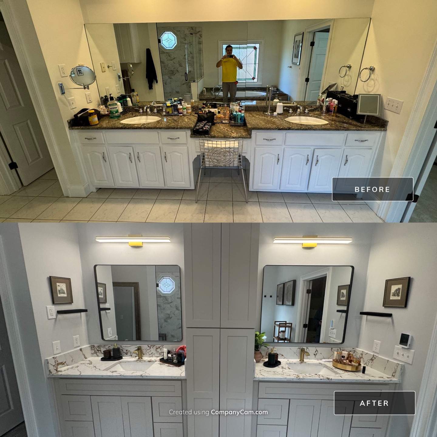 Master bathroom renovation by Prudencio