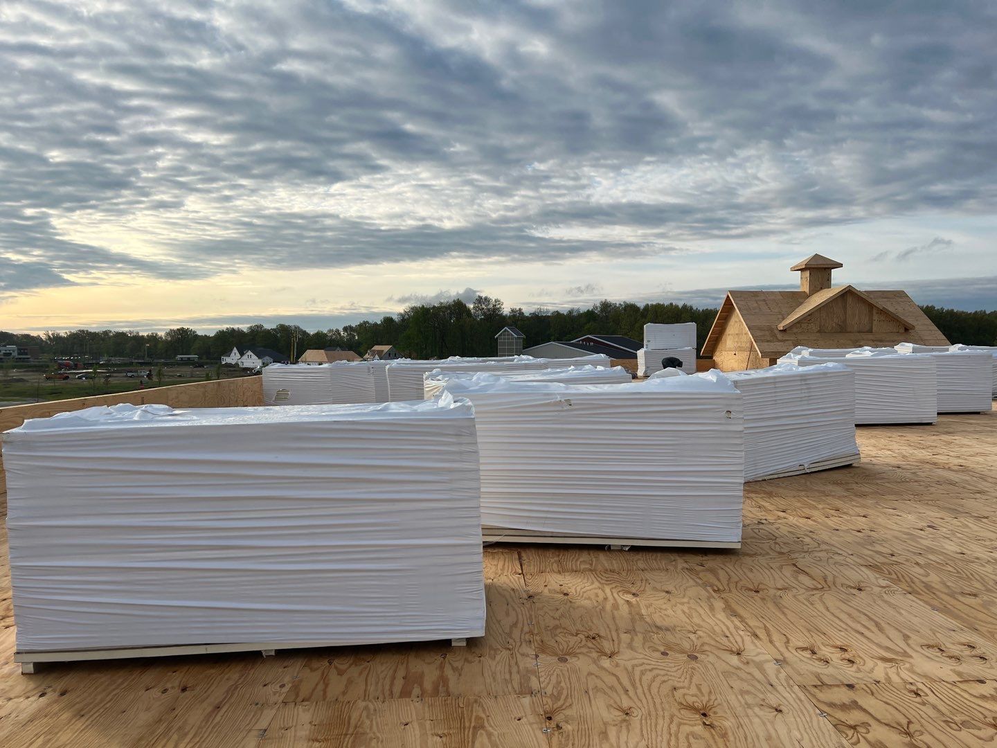 Commercial Roofing Installation using 60 mil rubber roof  by Nitro Roofing and Construction