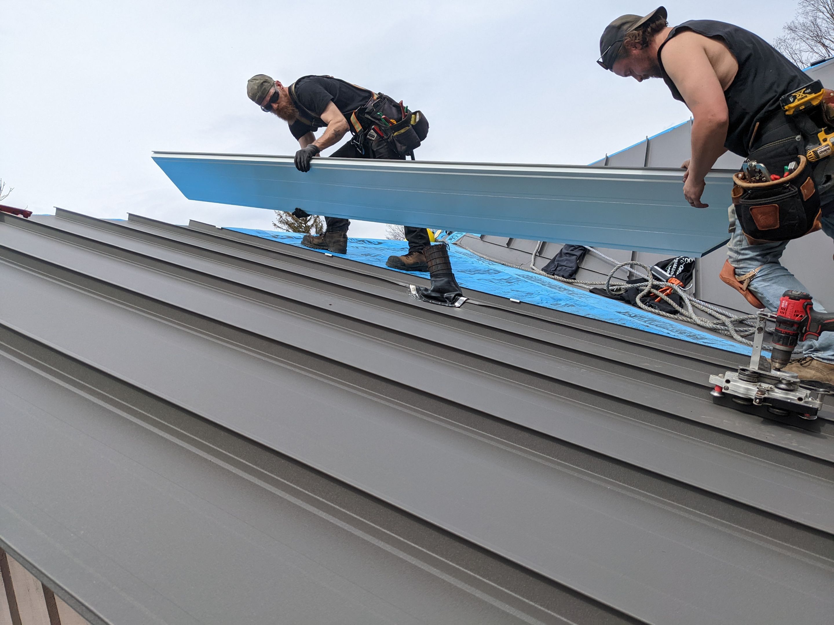 New Roof Installation using 16" Standing Seam Panels by Jay Carter Roofing & Sheet Metal