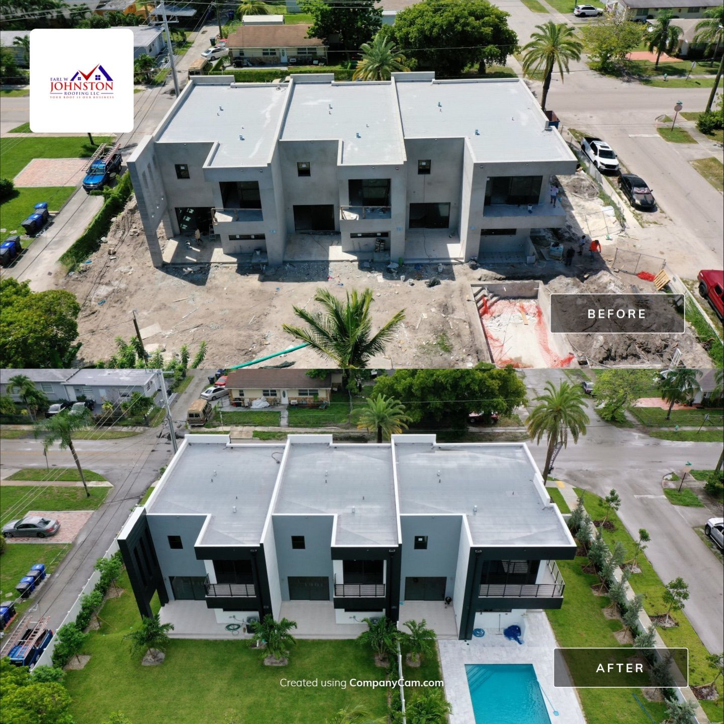 Residential New Construction Roof Installation by Earl W. Johnston Roofing 