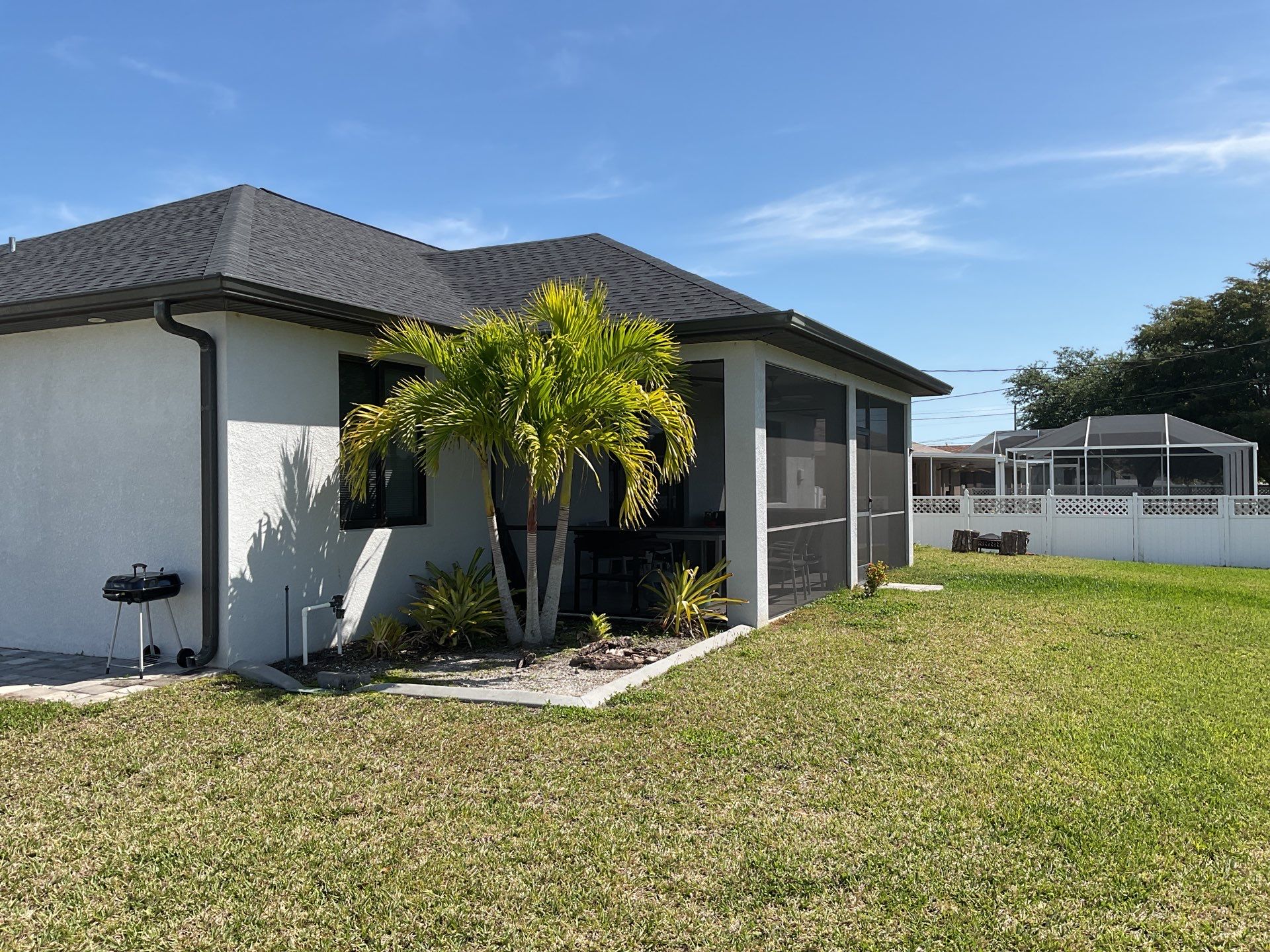 Black Seamless Gutters using 6 Inch Seamless Gutters in Cape Coral FL by Gutter Professors