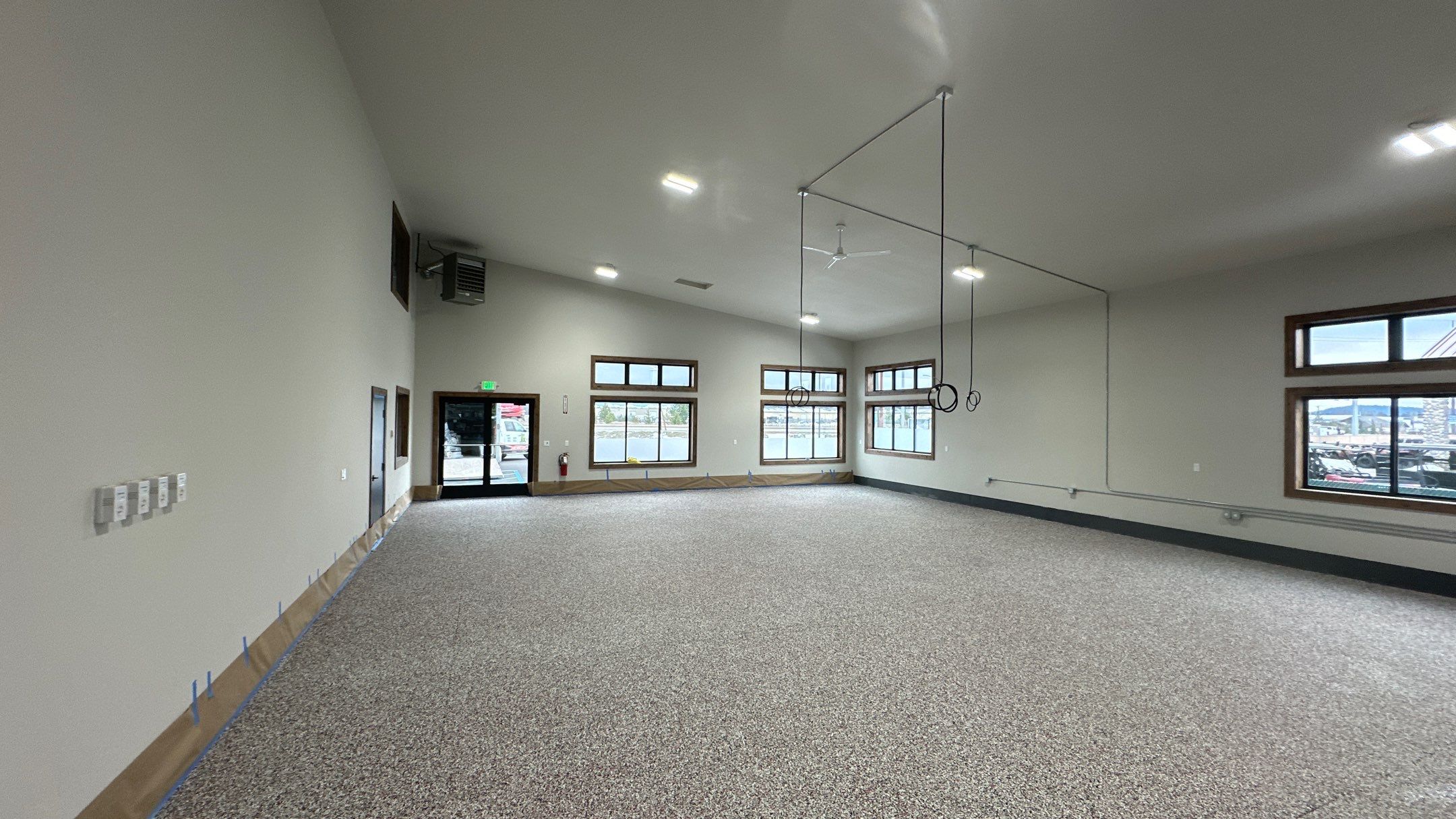 Maximum Exposure Commercial Floor using Domino w/ 5% Cherry Bomb Red  by Croc Coatings, LLC