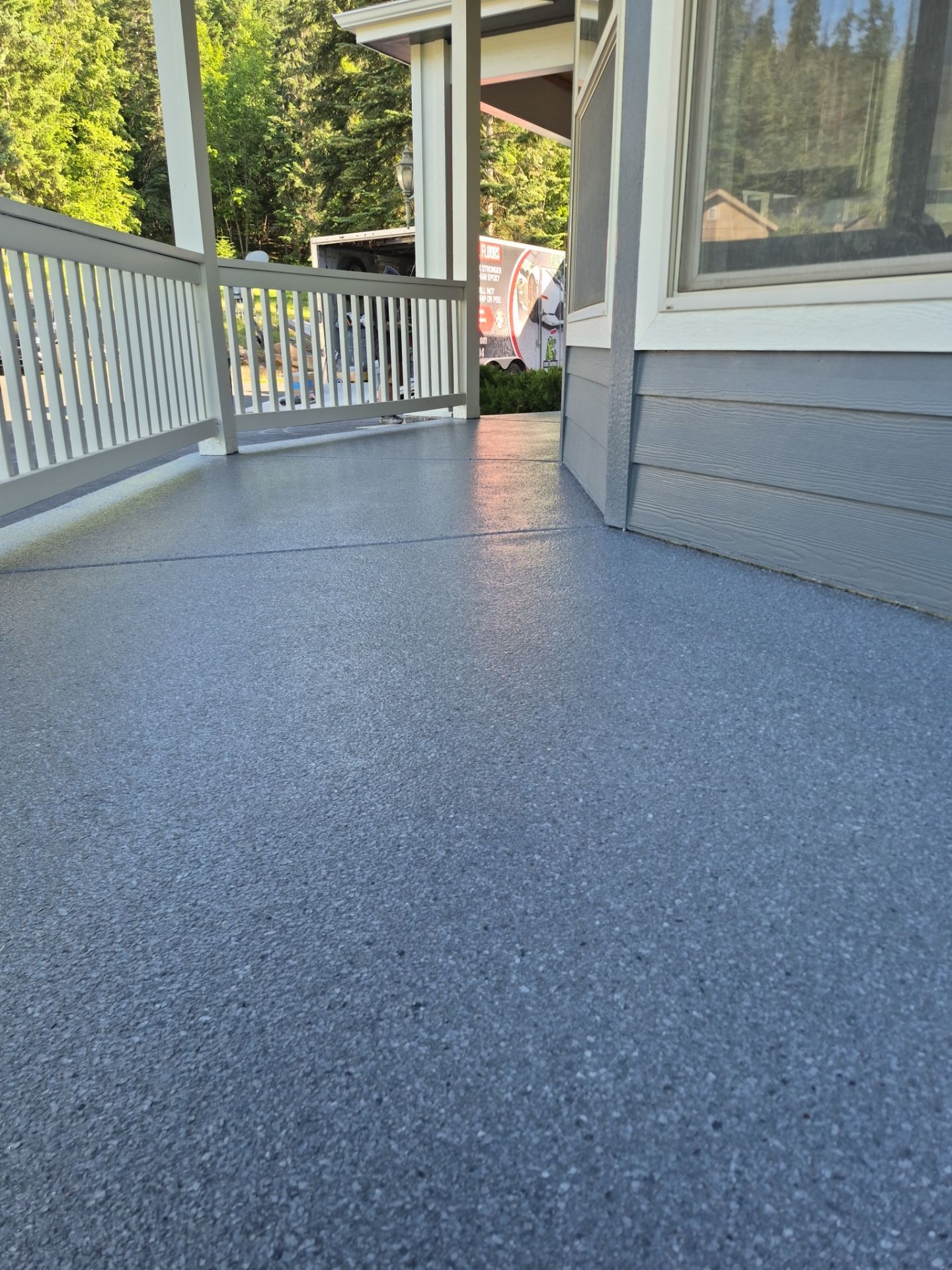 Patio Transformation with Granite 1/4 by Croc Coatings, LLC