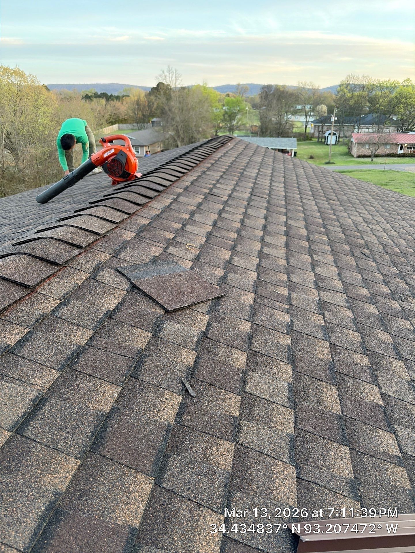GAF Timberline UHDZ Shingle Roof Replacement and Decking Repair in Pearcy by Temple Roofing and Exteriors