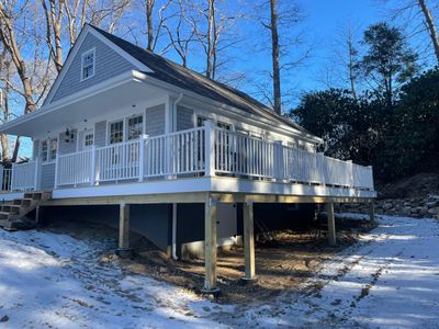 Gutter Installation using 5" K-Style Aluminum Gutter in Sandwich, MA.