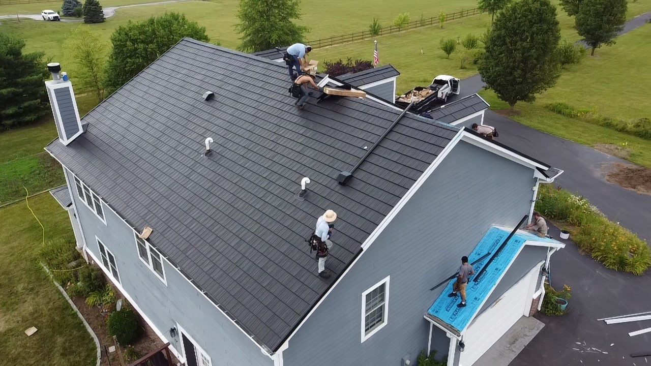 Rural Noblesville Indiana Metal Shake Roof Installation – Black Frost by 4Ever Metal Roofing