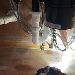 Kitchen sink repipe with new water valves