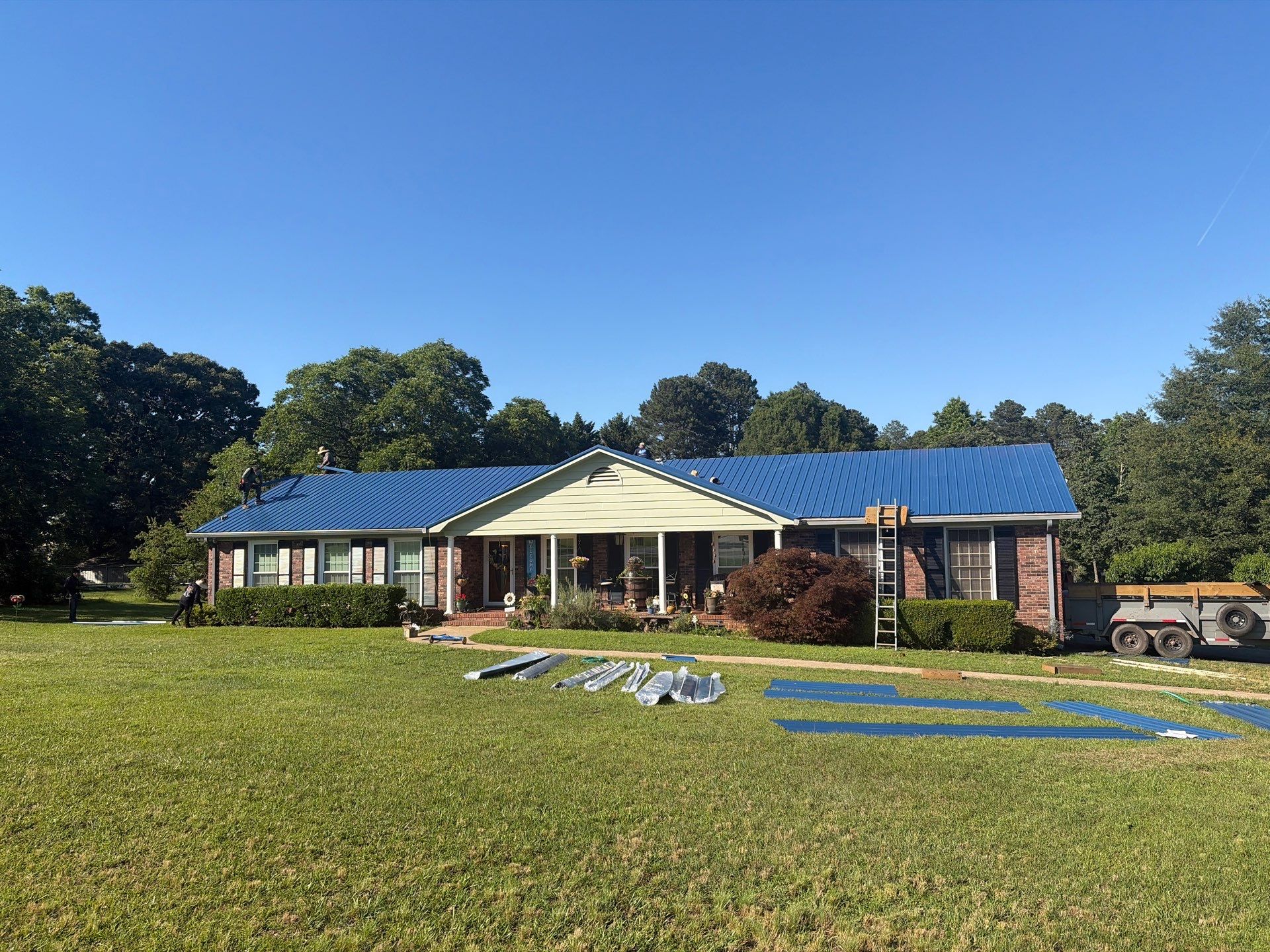 29-Gauge Metal Roof Installation in Piedmont, SC | Gallery Blue Tuff Rib Steel Roofing by Roofers LLC