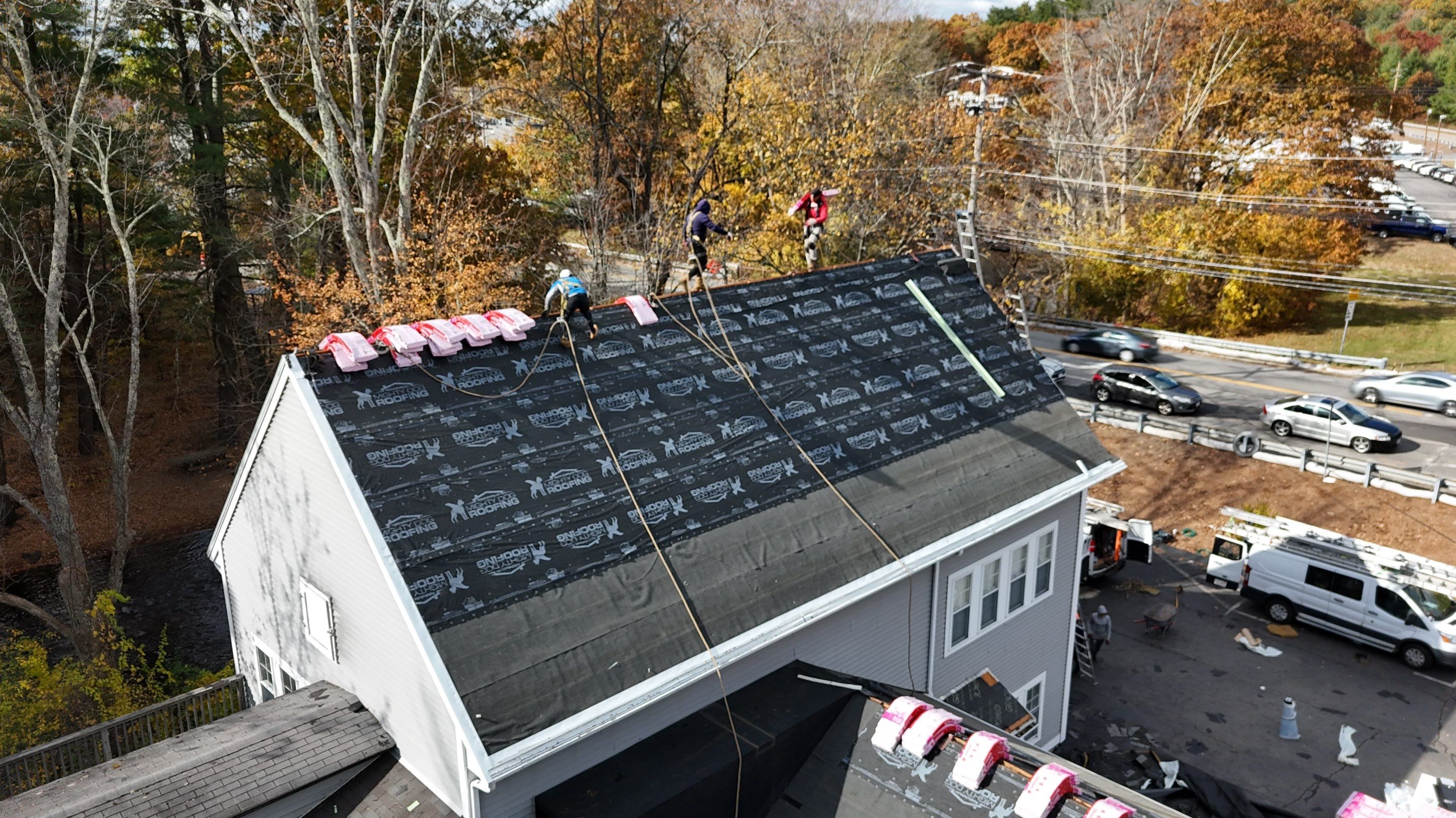 Acton EPDM Roof Edge Reconstruction with Tapered Insulation System by Mighty Dog Roofing of Greater Middlesex County