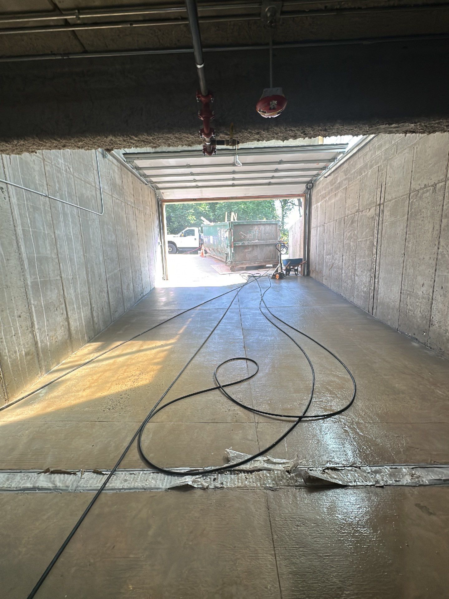Parking garage post construction cleanup by Northern Power Washing LLC.