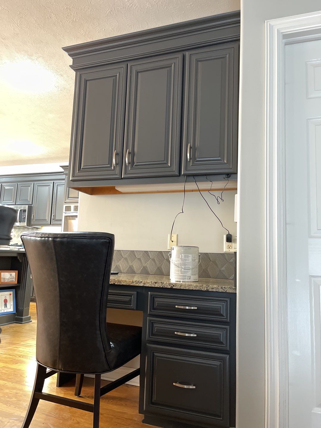 Painting Hardwood using Sherwin Williams paint by Lightning Exteriors