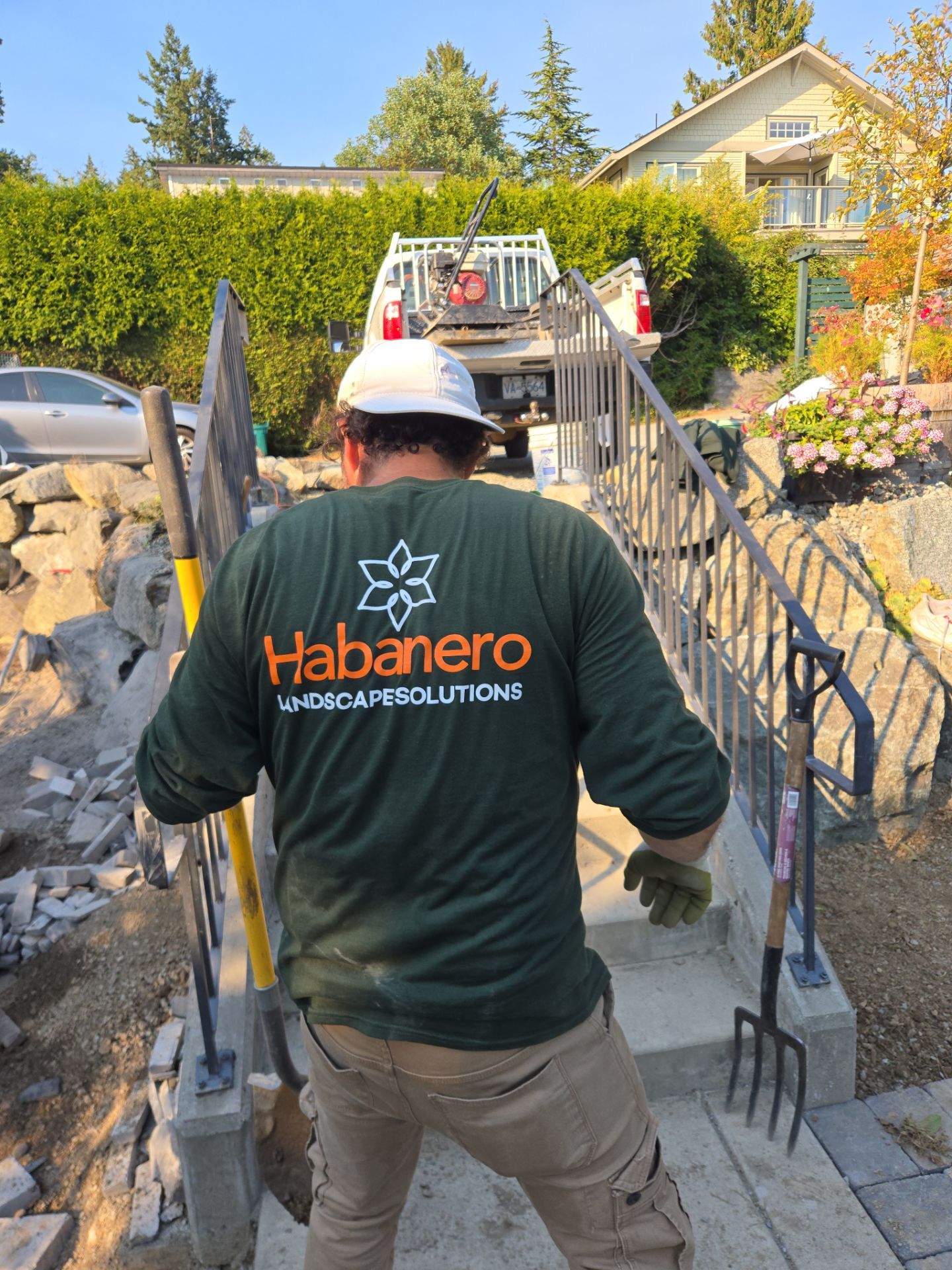 Backyard Transformation — Custom Shed, Paver Patio & Retaining Wall by Habanero Garden and Exterior Care