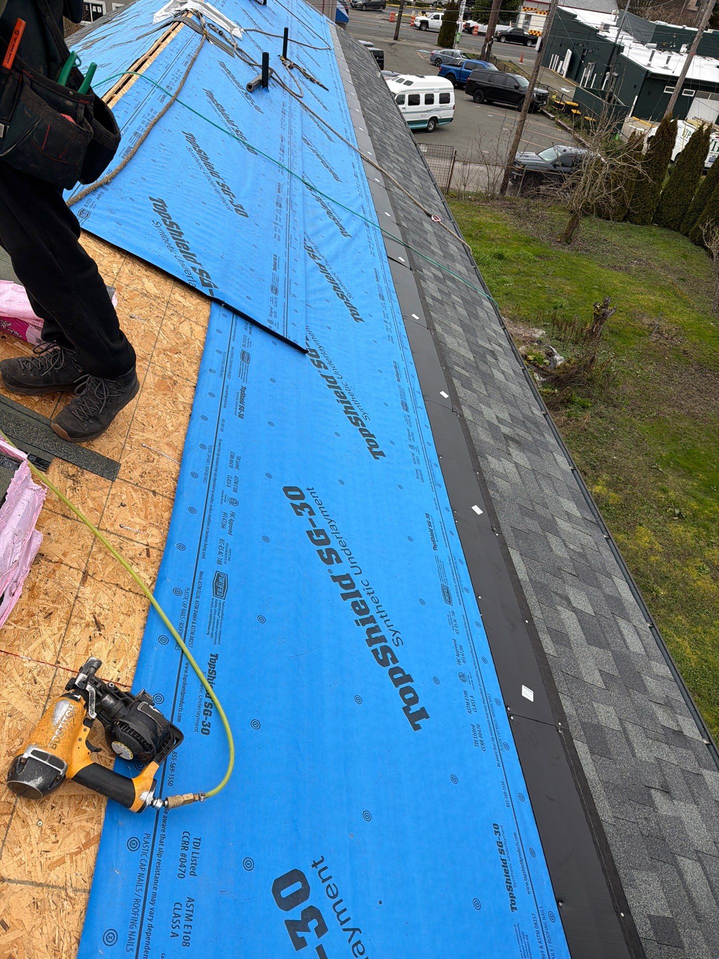 Residential Roofing Installation using GAF UHDZ Shingles by Roofing Formula LLC