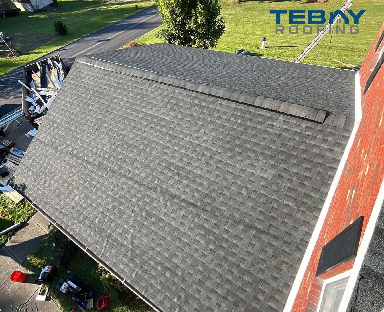 Residential Roofing Installation using GAF Timberline HDZ, Black by Rainstoppers Roofing