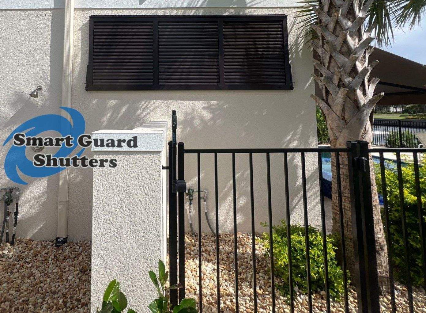 Impact Bahamas in Grey Brown  by Smart Guard Shutters