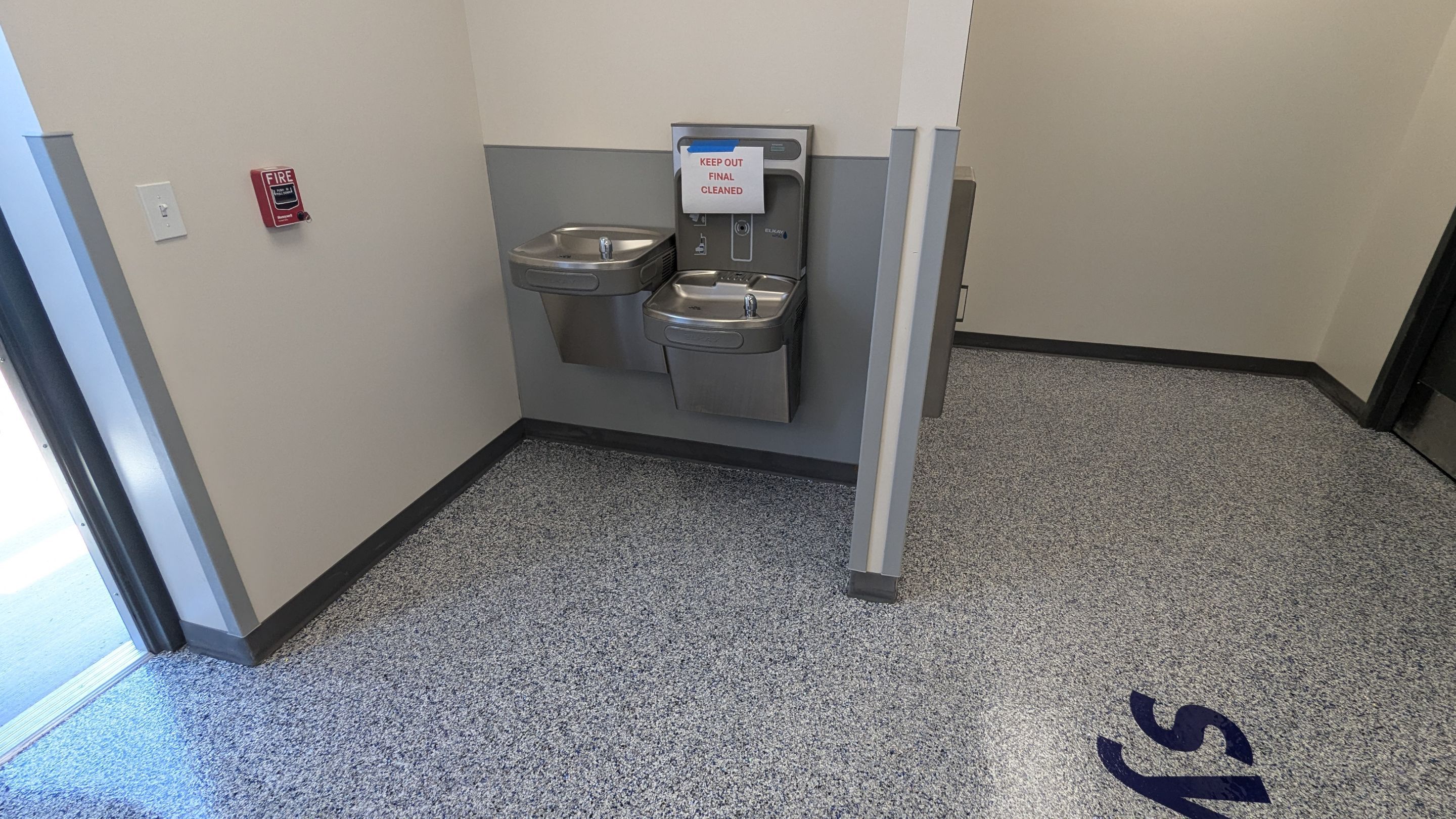 Commercial Floor Transformation using Aurora Accent W/Hypnotic Blue by Croc Coatings, LLC