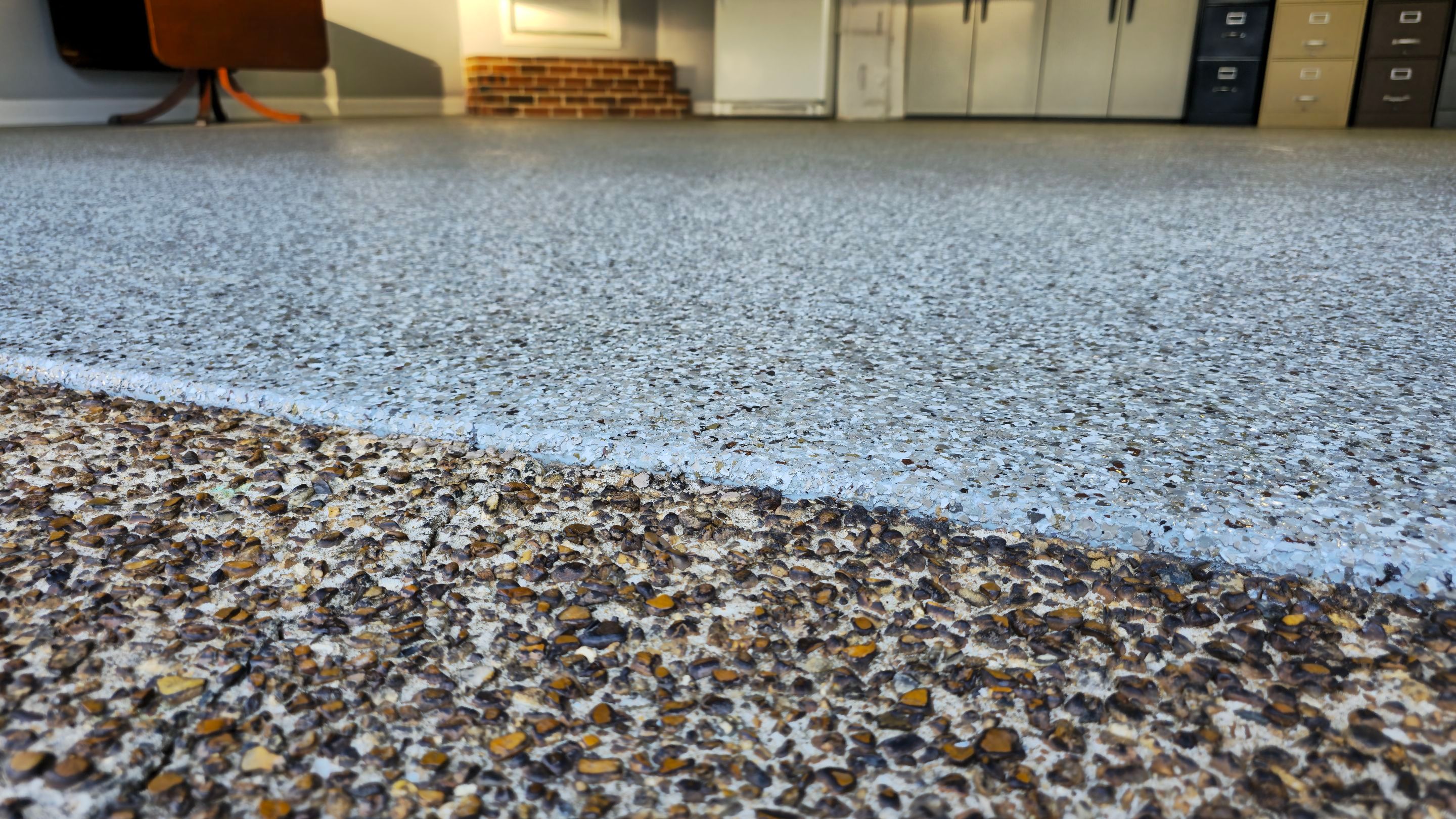 Garage using Creekbed by Elite Floor Solutions
